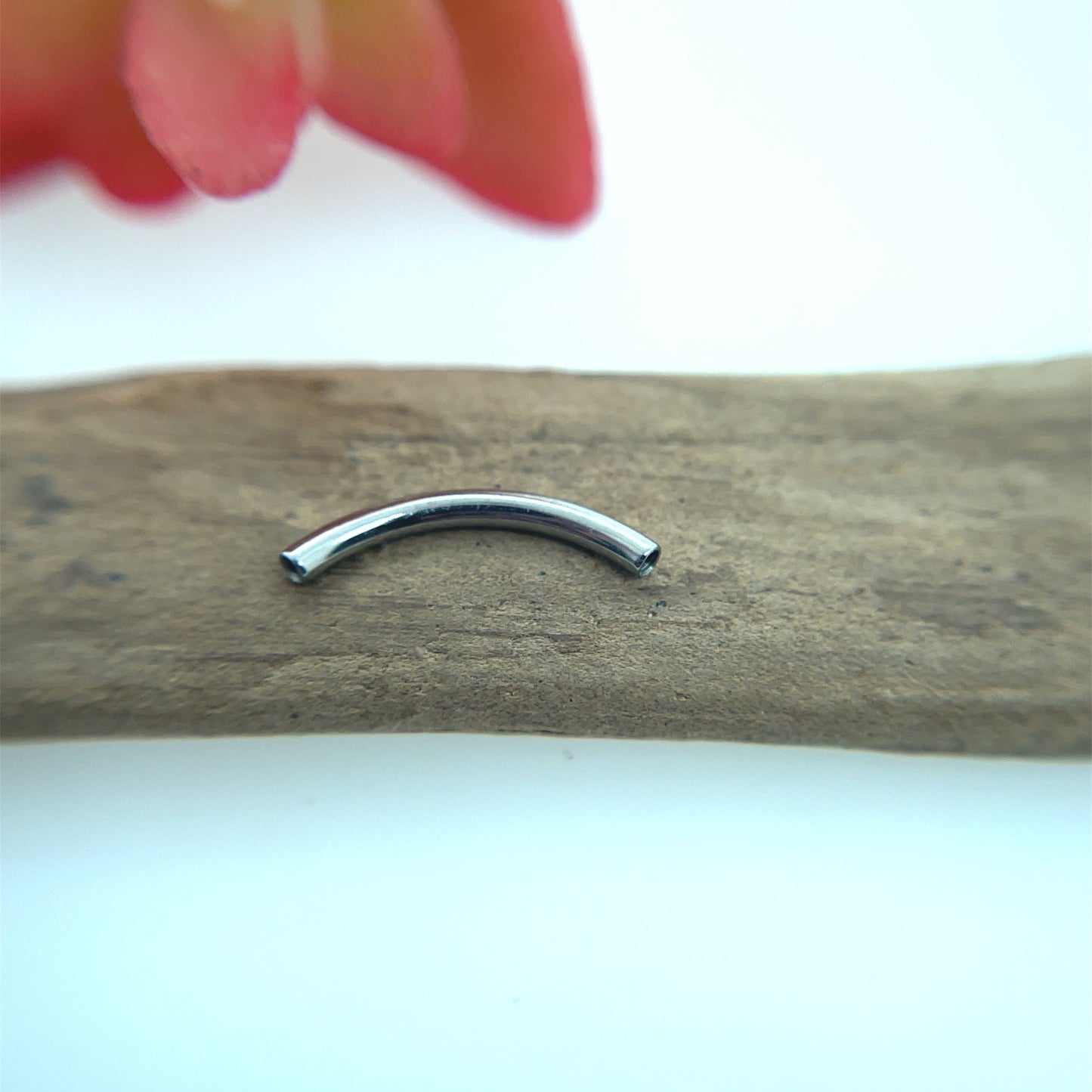 14g Threaded Titanium Curve Barbell Shaft Only - Agave in Bloom