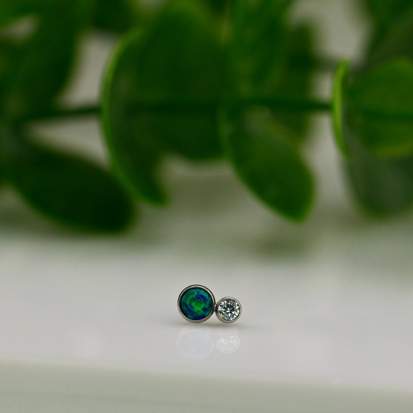 Titanium Bezel 2 Gem Cluster