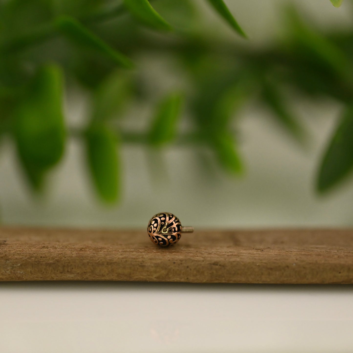 Filigree Bead Antique Finish 5.5mm - Threaded