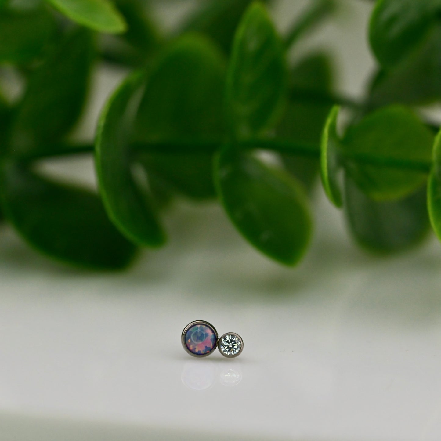 Titanium Bezel 2 Gem Cluster