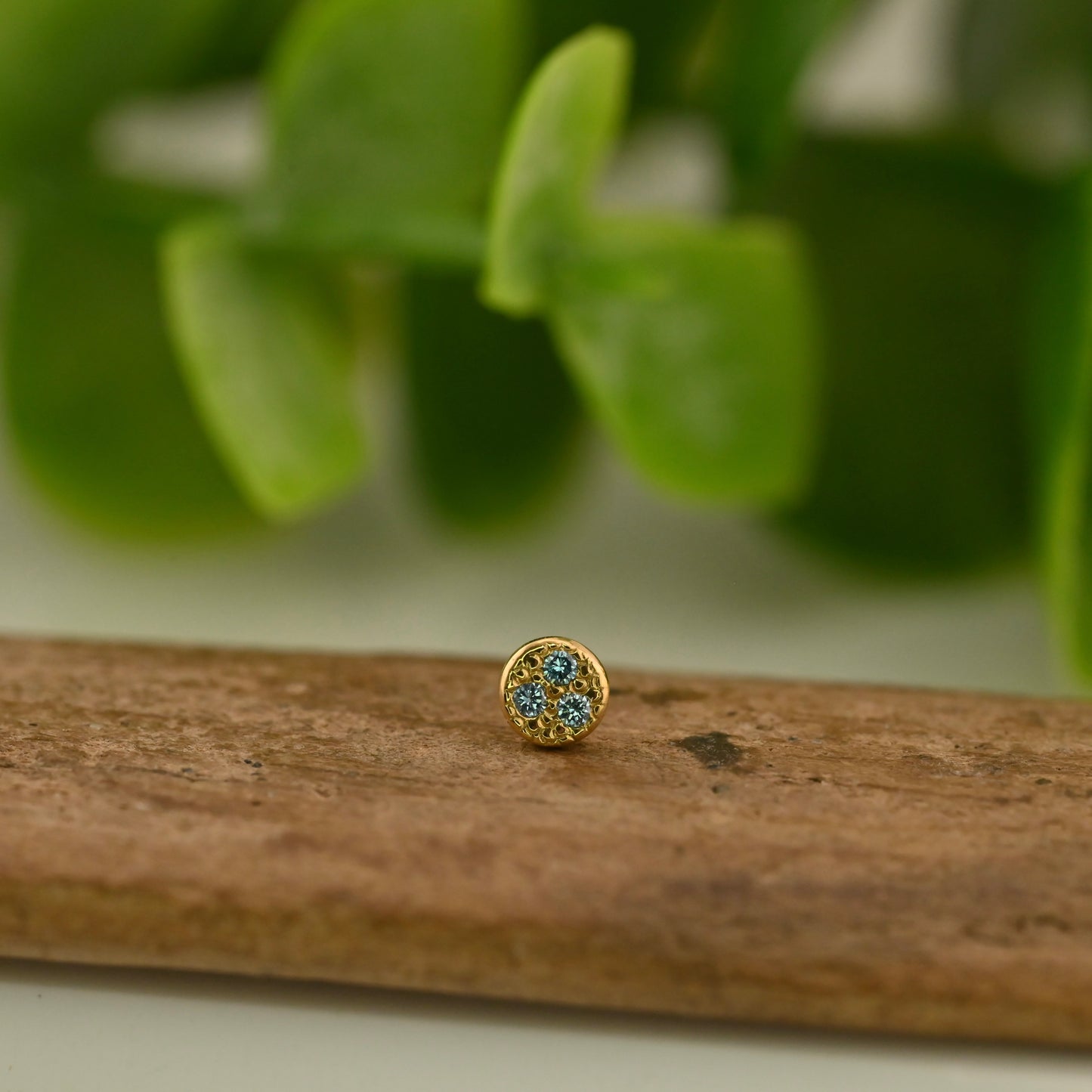 3 Gemstone Pave Circle - 3mm