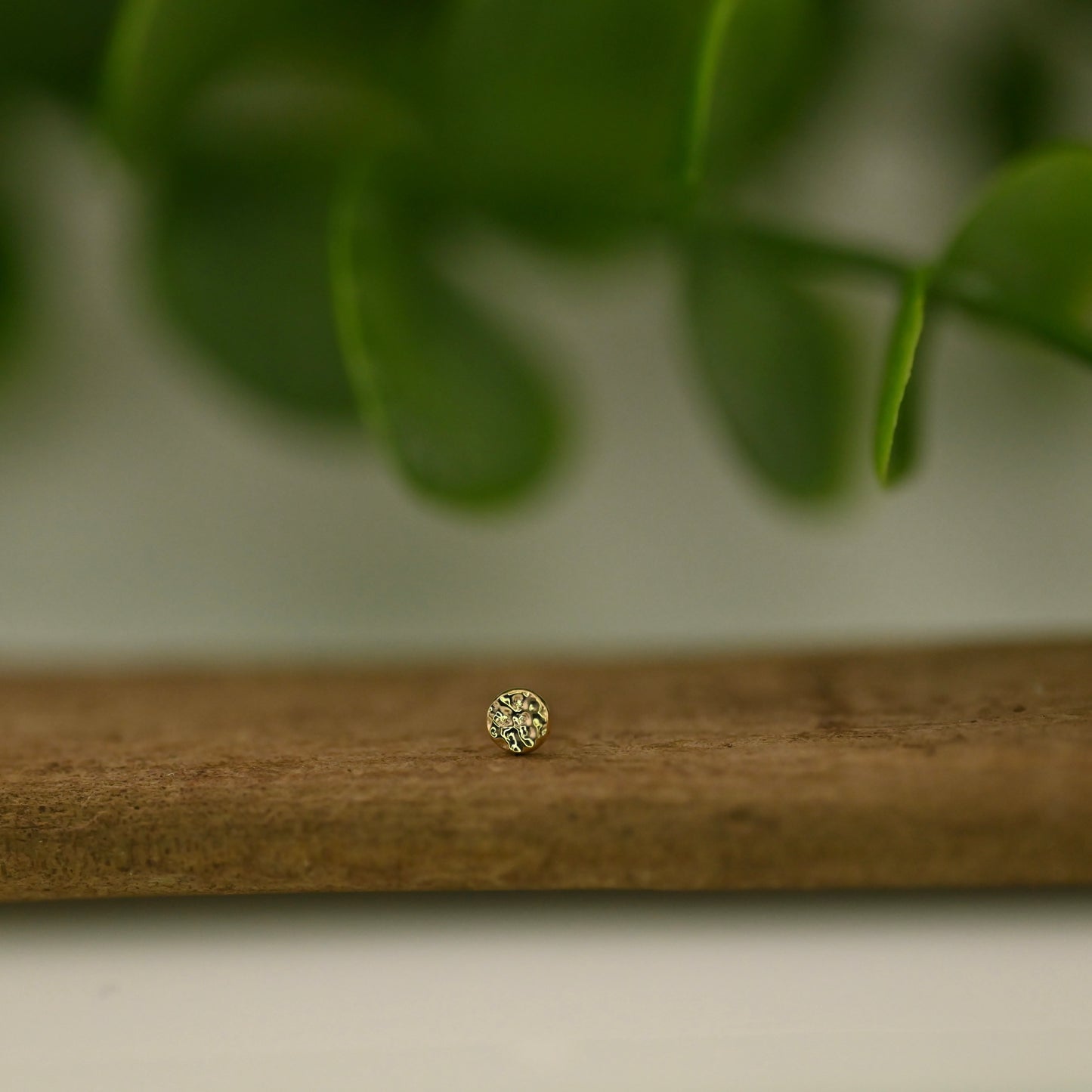 Round Disc- Hammered Texture