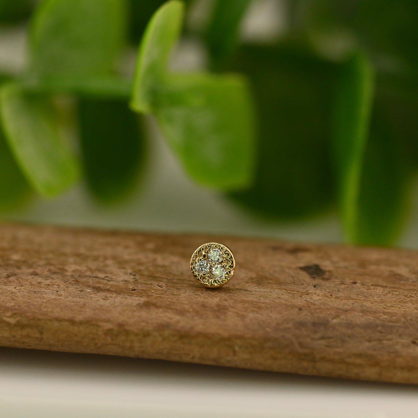 3 Gemstone Pave Circle - 3mm