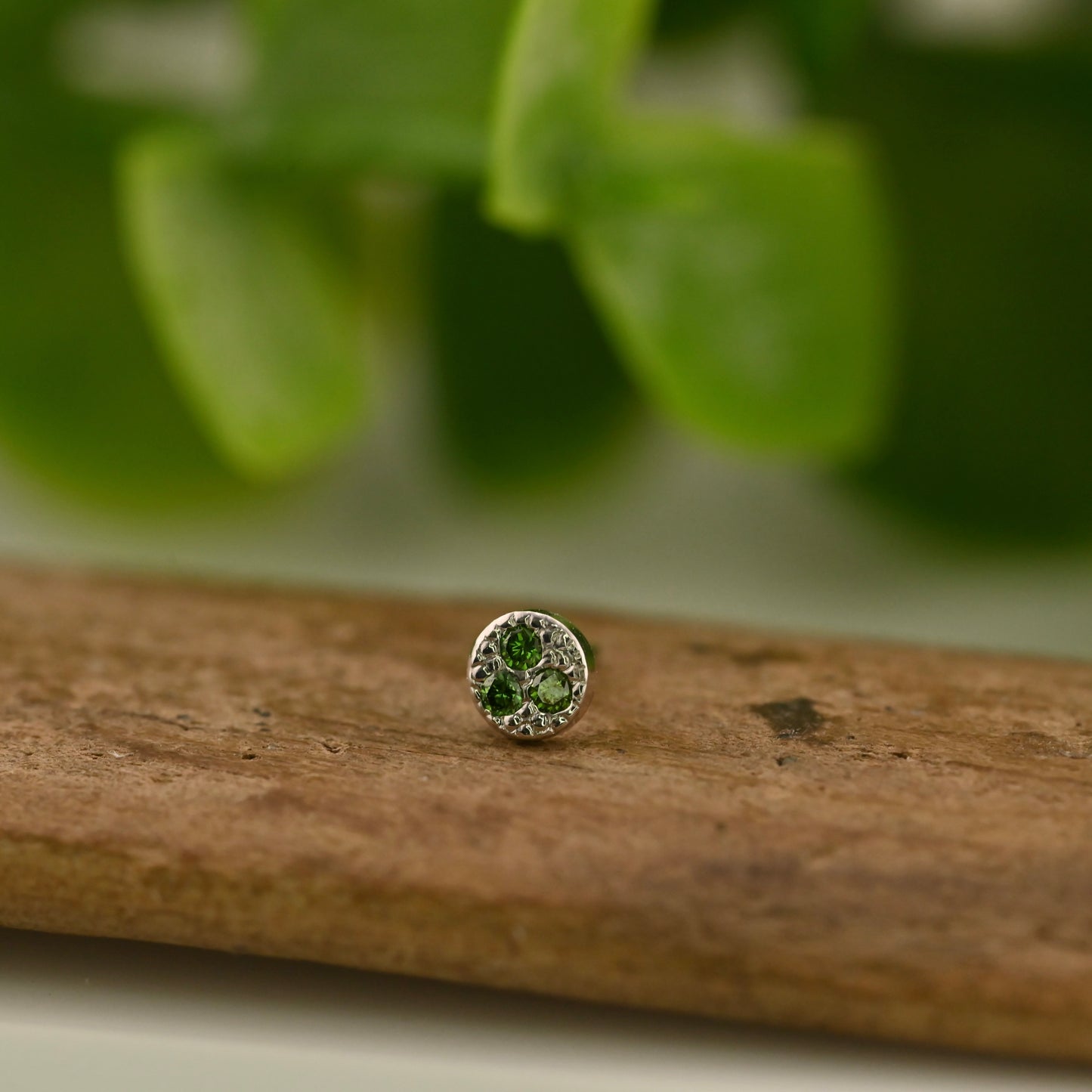 3 Gemstone Pave Circle - 3mm