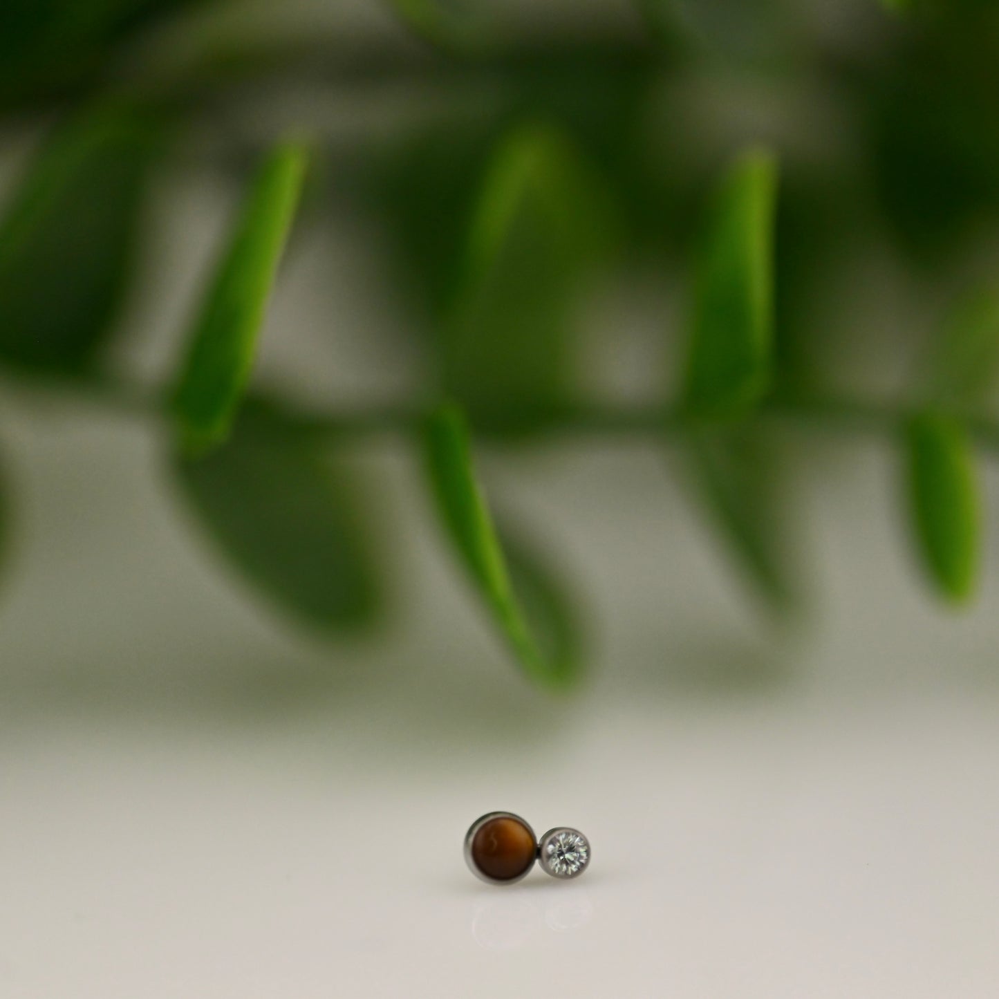 Titanium Bezel 2 Gem Cluster