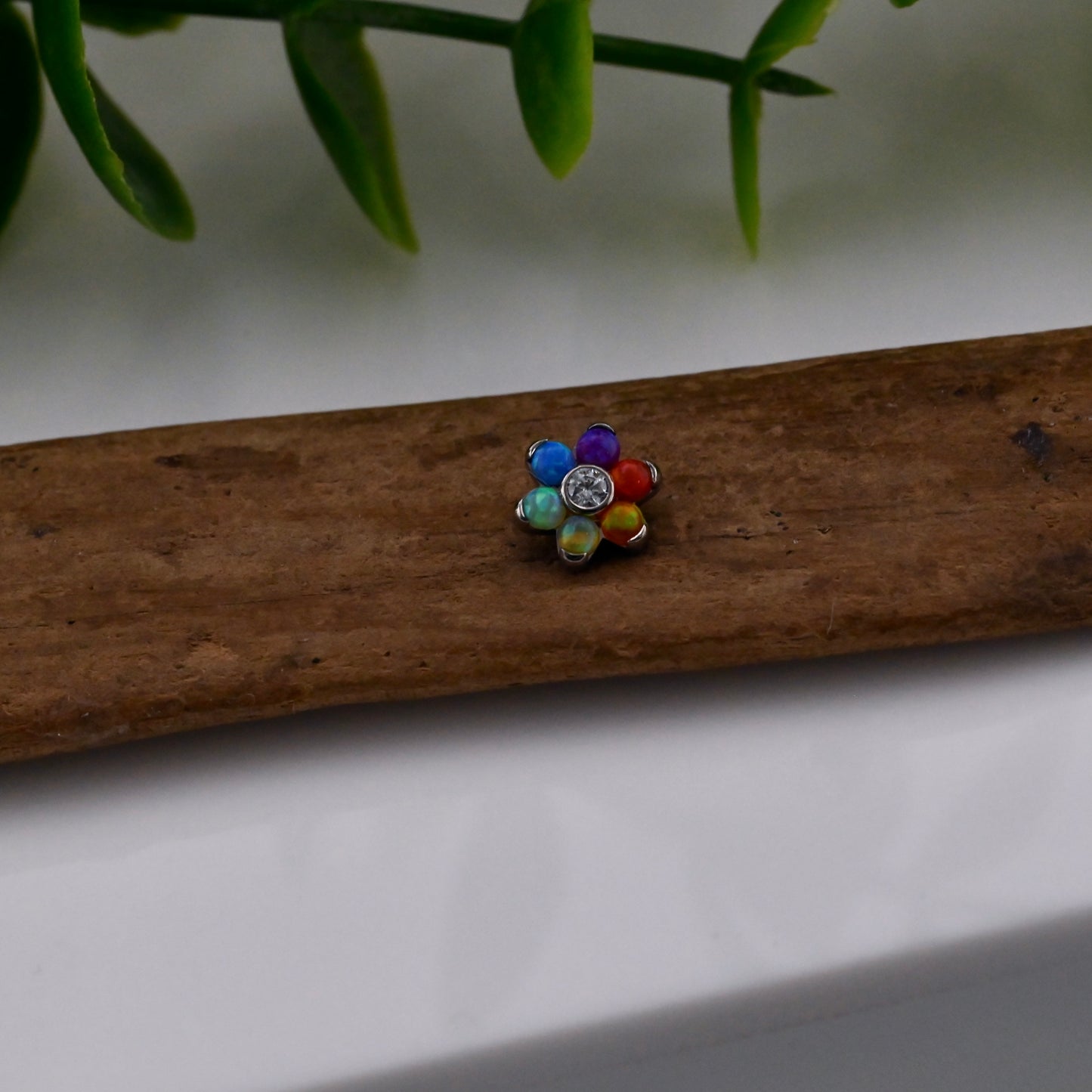 Titanium Flower End - 14g Threaded
