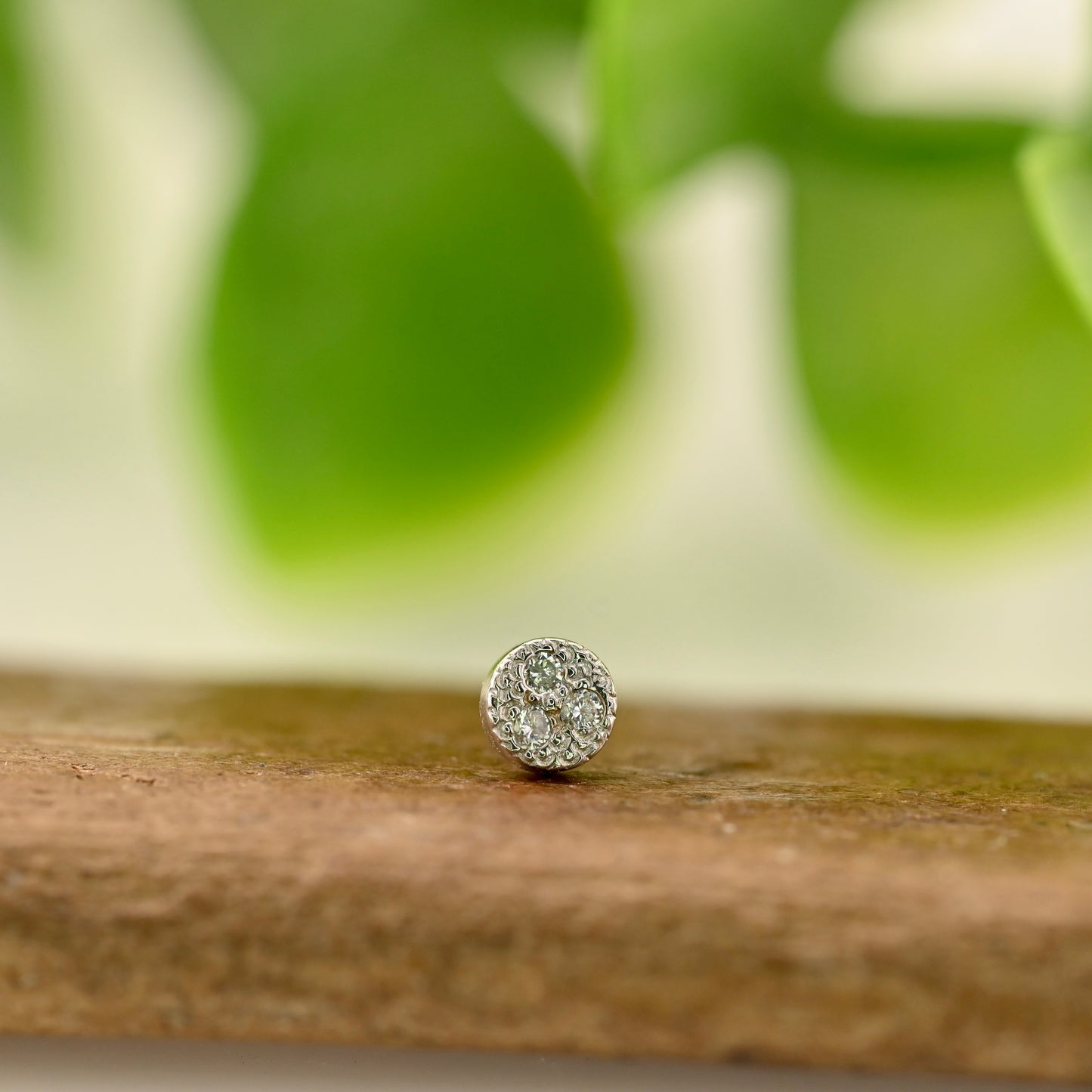 3 Gemstone Pave Circle - 3mm