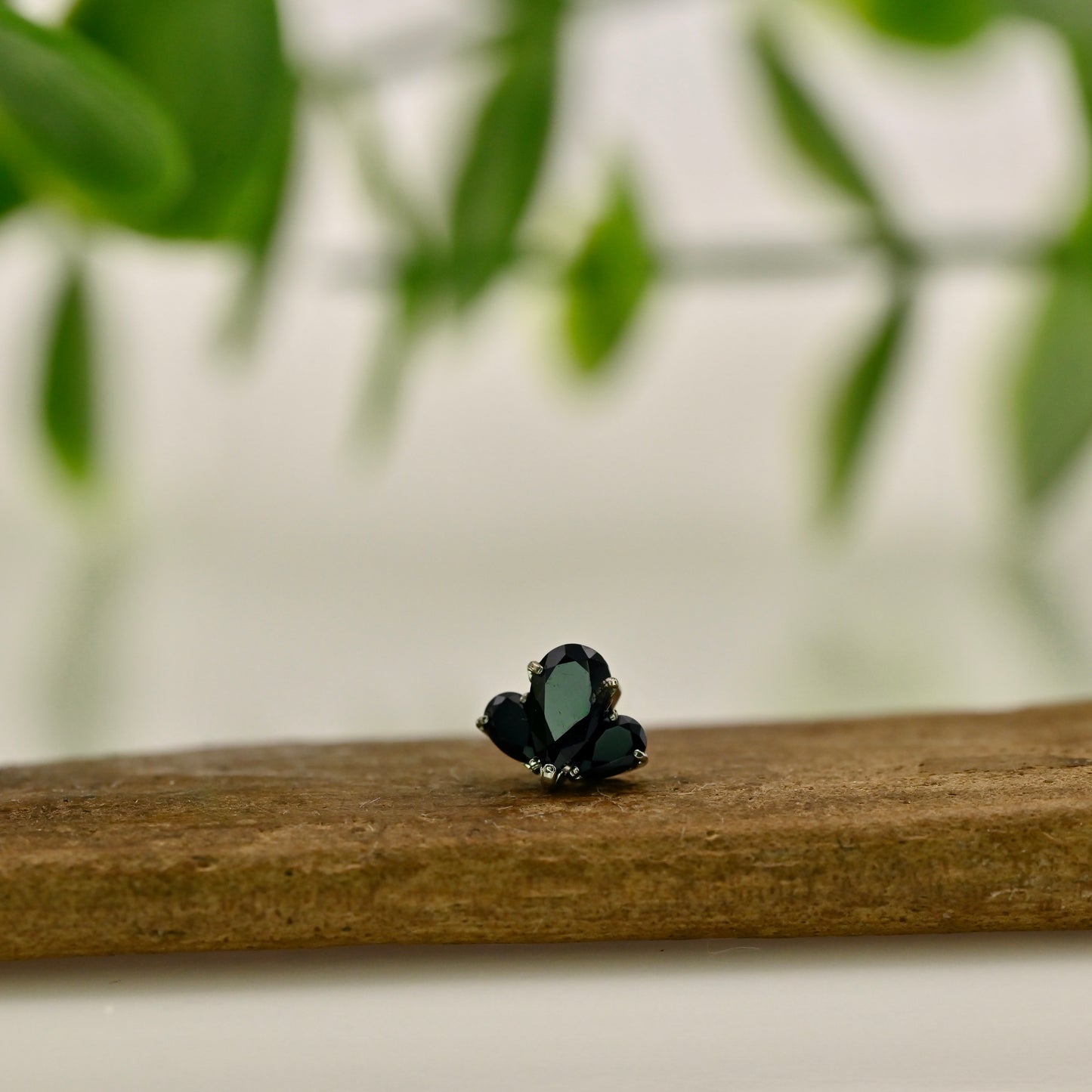 Titanium Pear Cut Gem Cluster