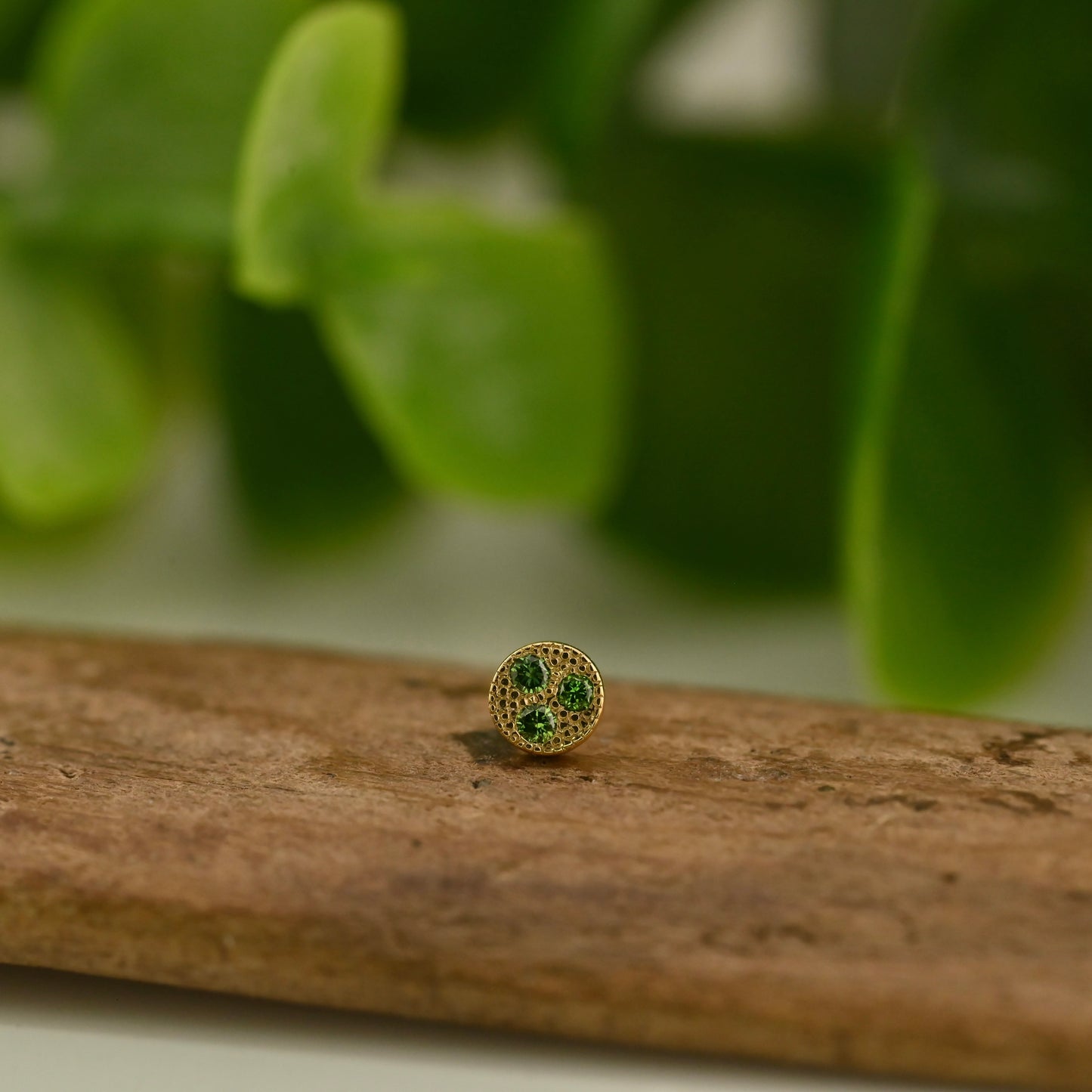 3 Gemstone Pave Circle - 3mm