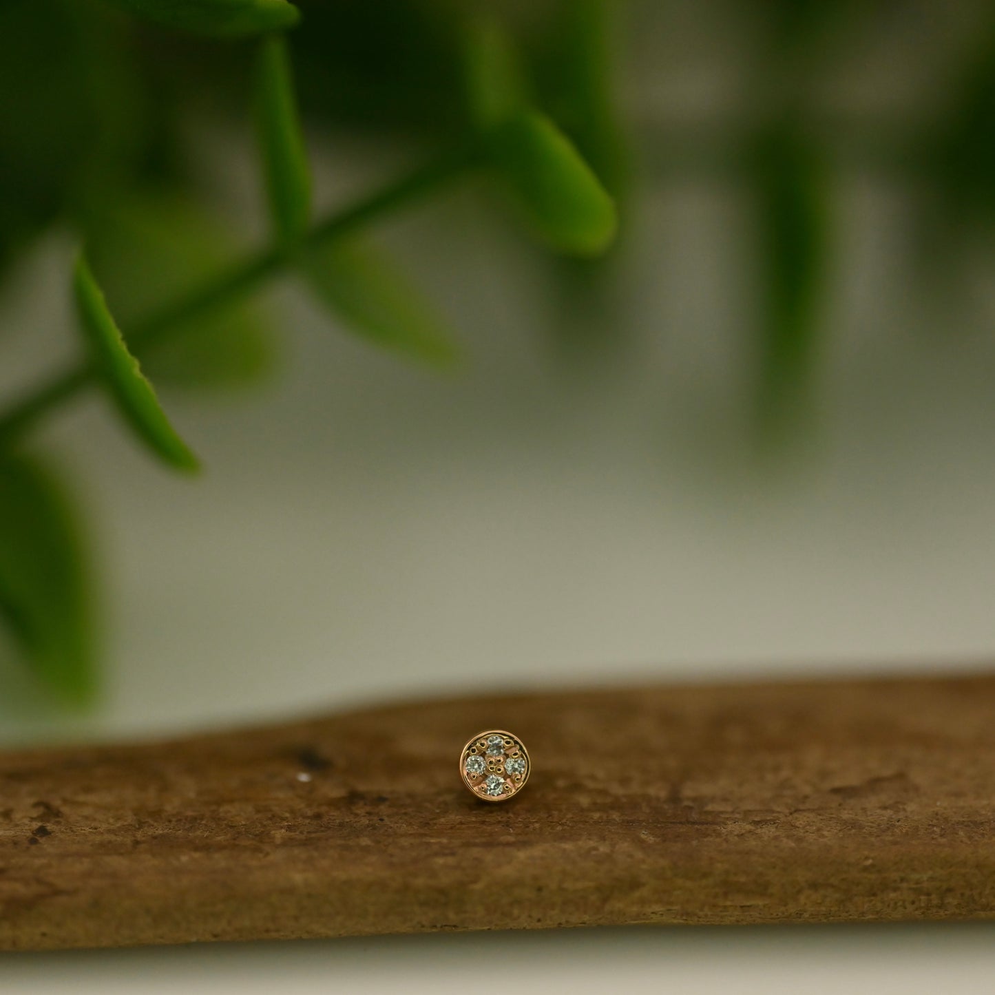3mm Micro Pave Disc with 4 Gems