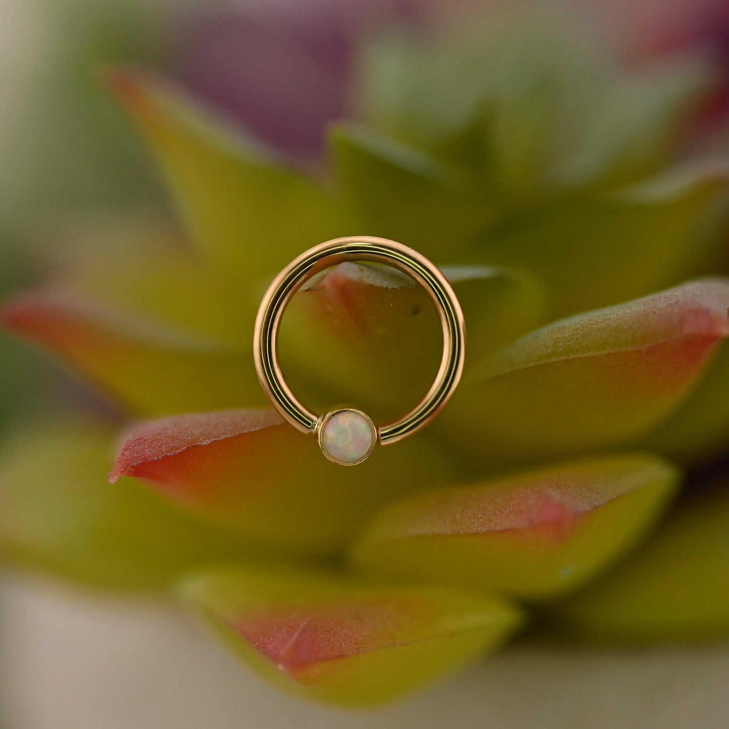 Fixed Ring with 2.5mm Round Open Back Bezel - Nipple Orientation