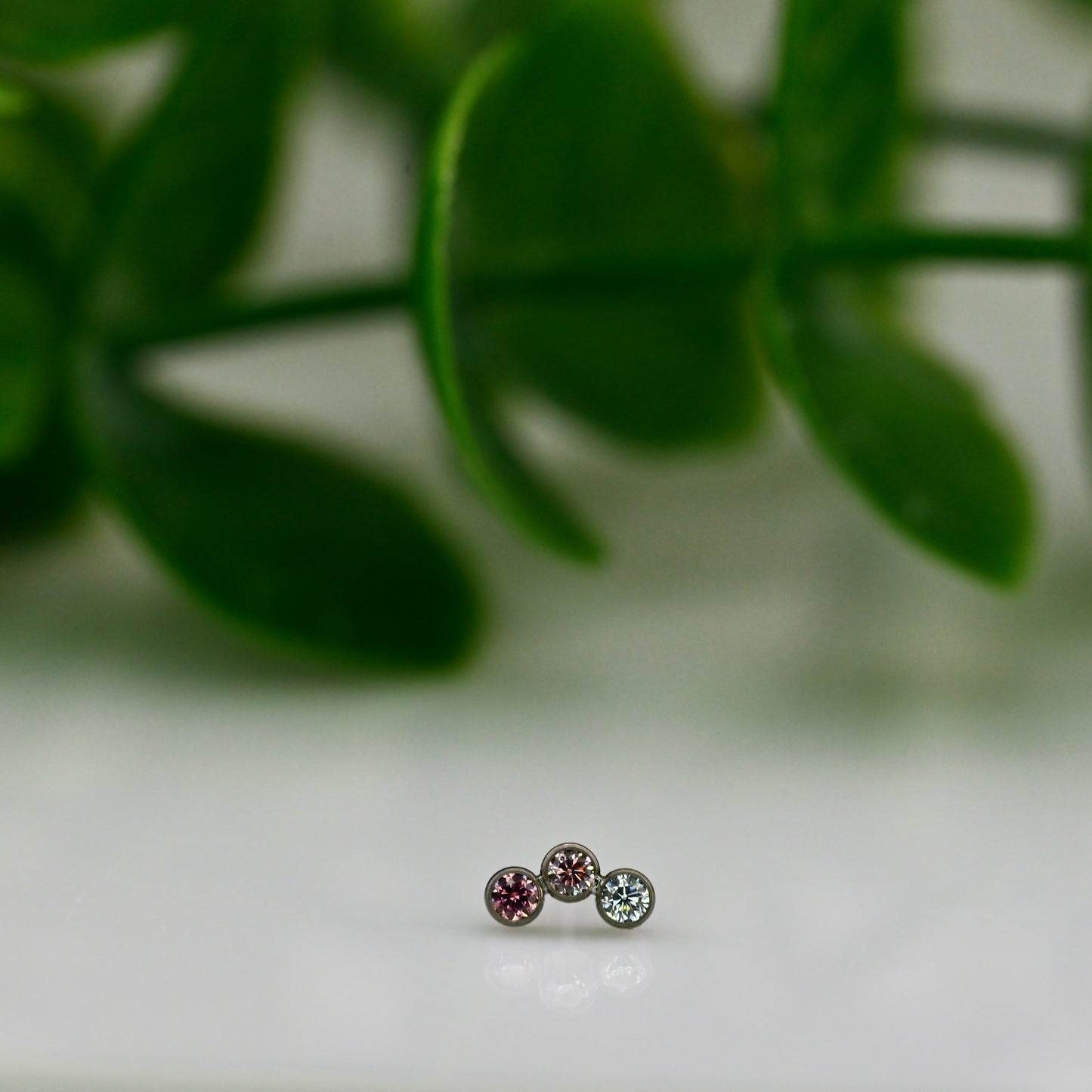Titanium Threadless Petite Cluster