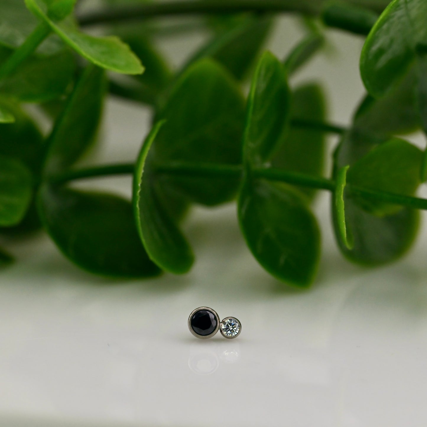 Titanium Bezel 2 Gem Cluster