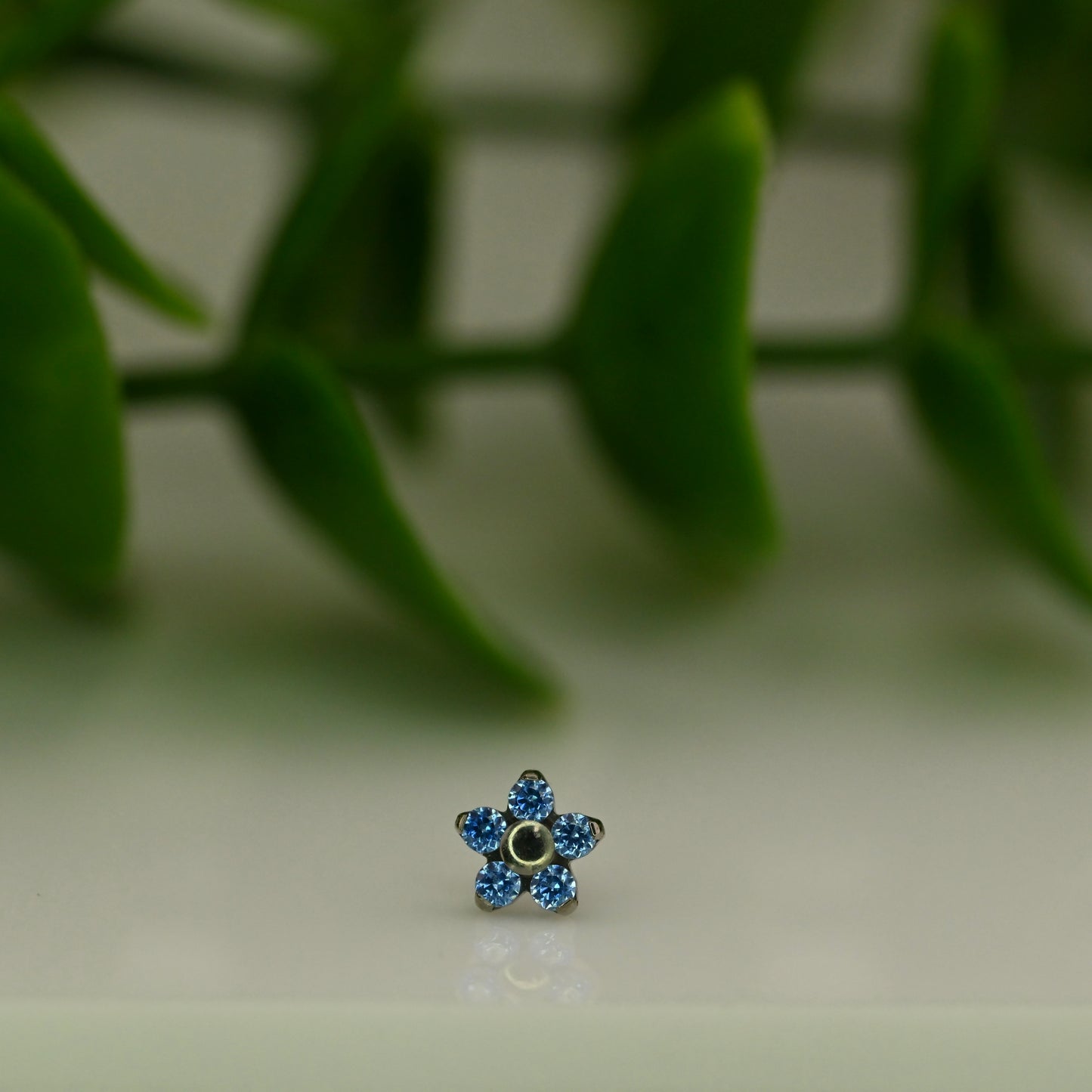 Titanium Flower with Gems