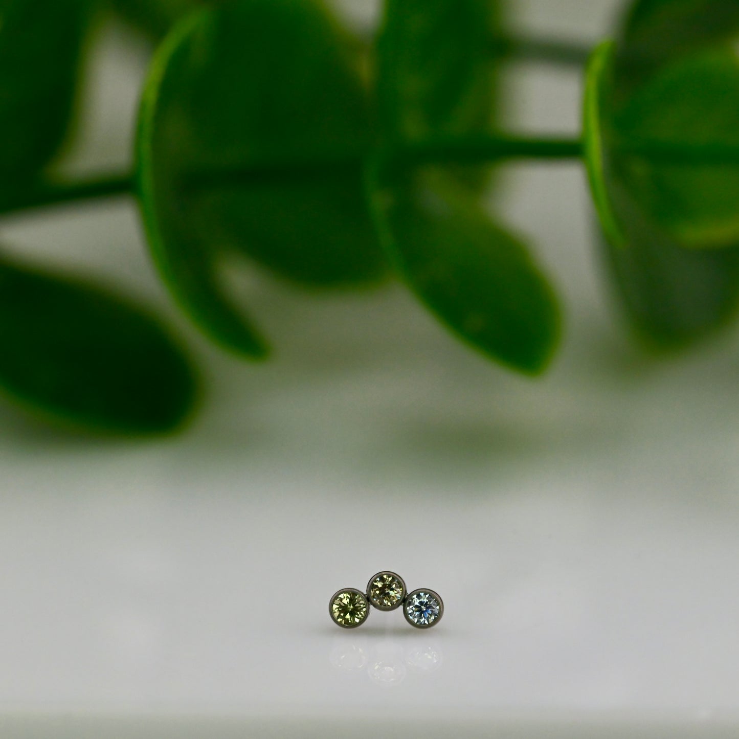 Titanium Threadless Petite Cluster