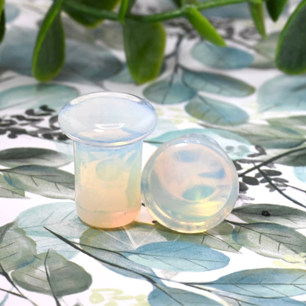 Opalite Single Flare Plugs - Pair