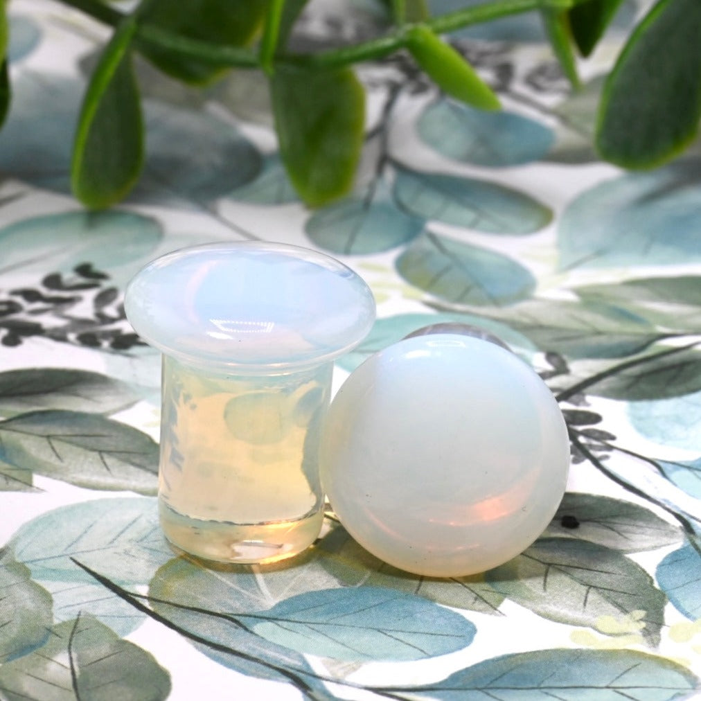Opalite Single Flare Plugs - Pair