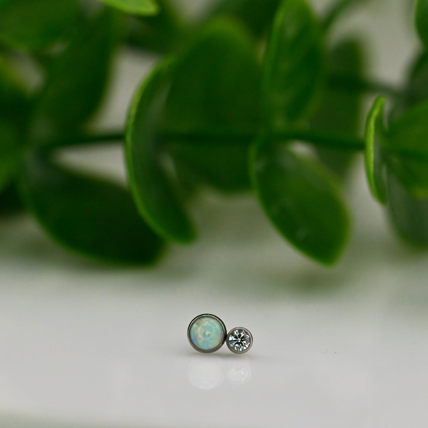 Titanium Bezel 2 Gem Cluster