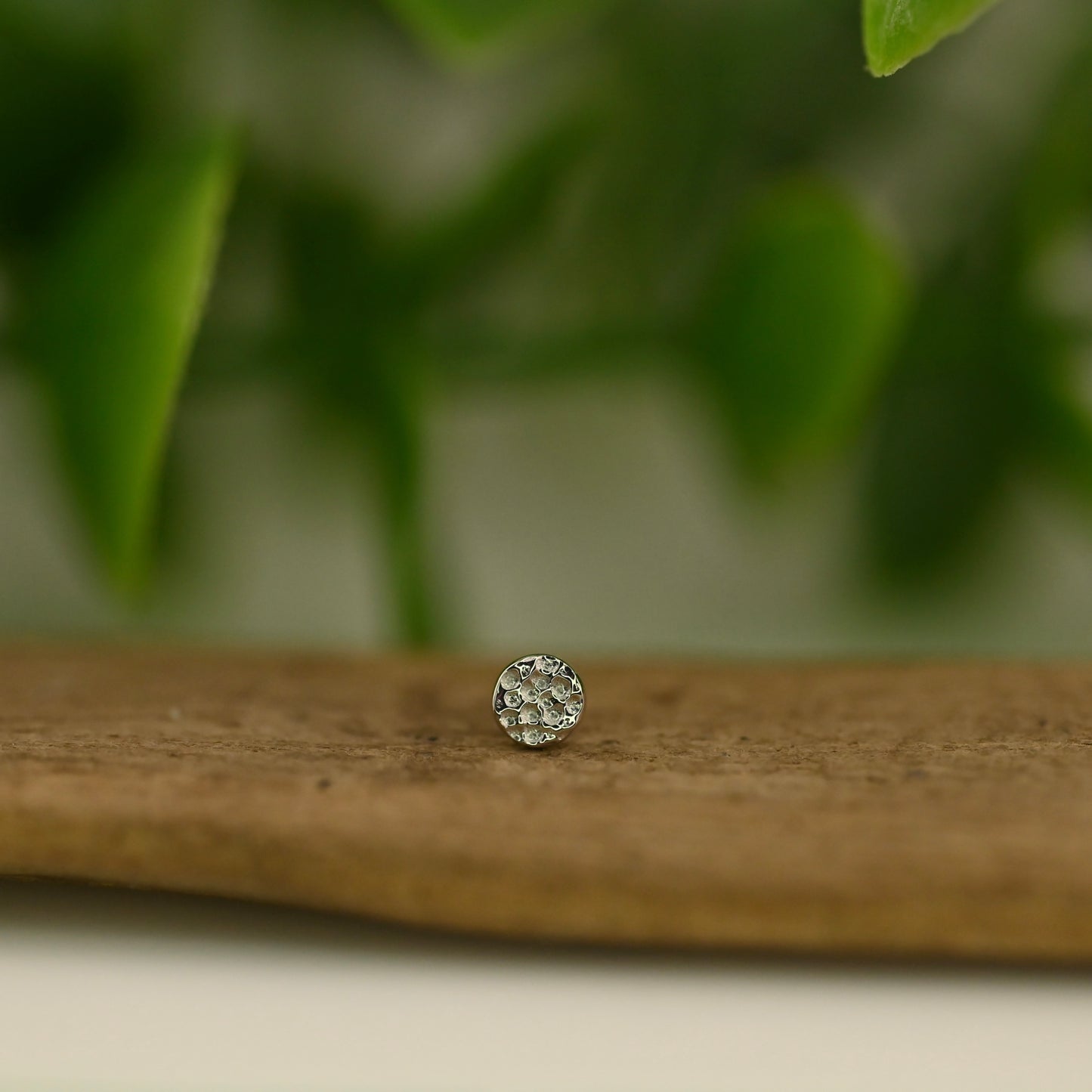 Round Disc- Hammered Texture