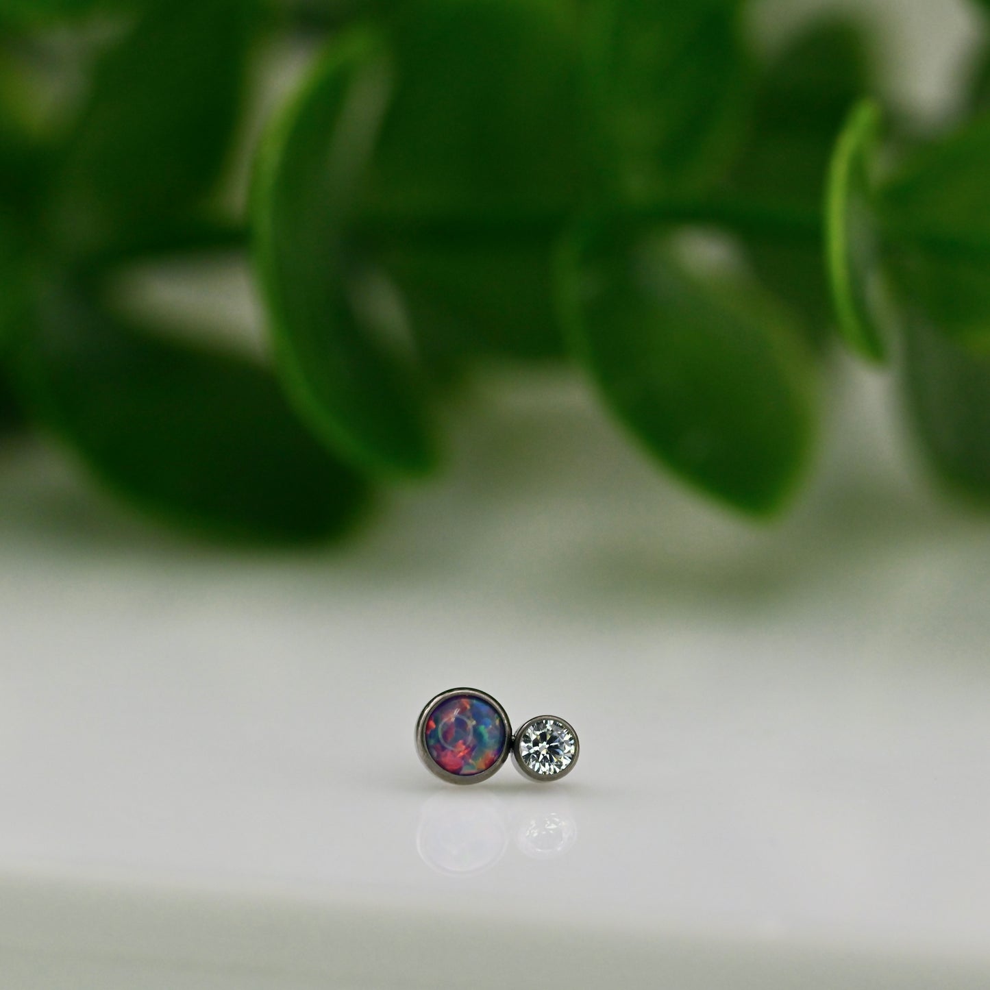 Titanium Bezel 2 Gem Cluster