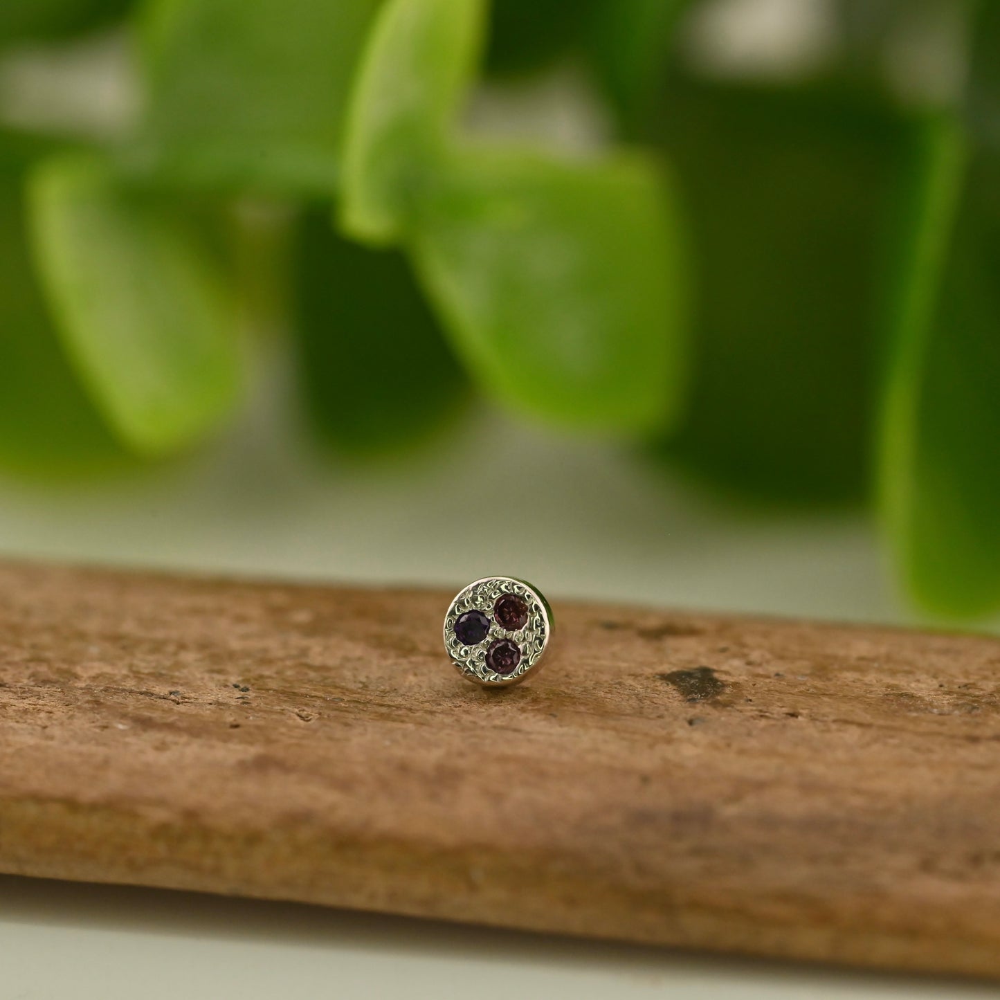 3 Gemstone Pave Circle - 3mm