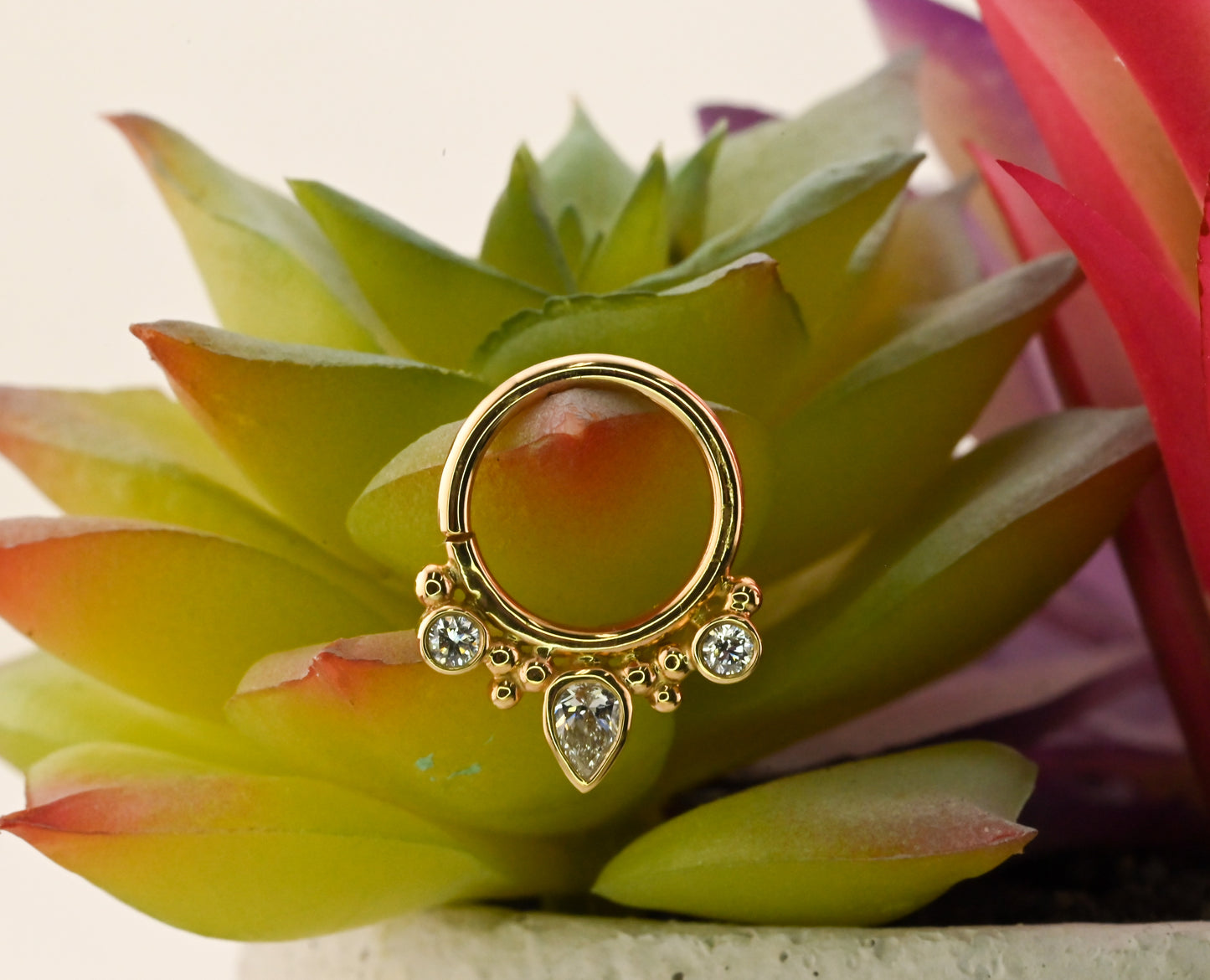 Eden Pear Seam Ring