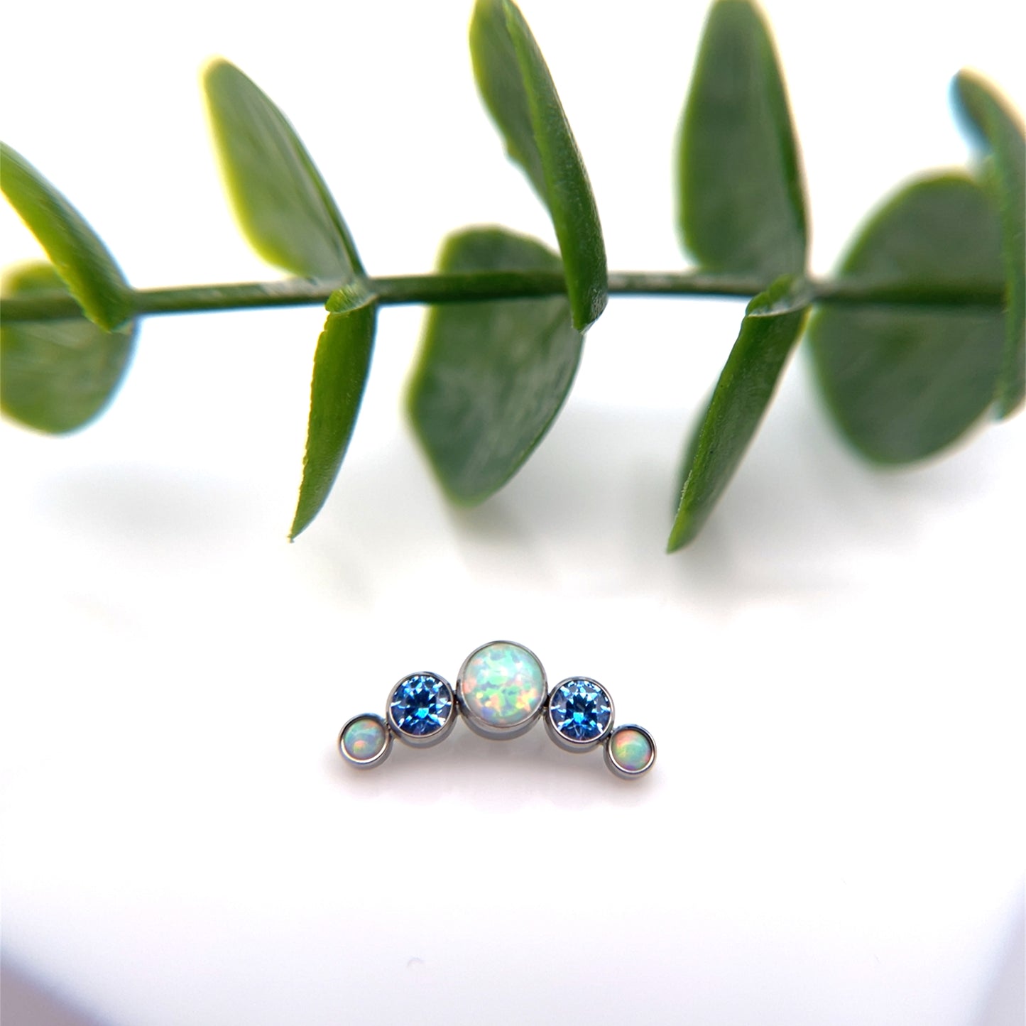 Titanium 5 Gem Arc - Threaded