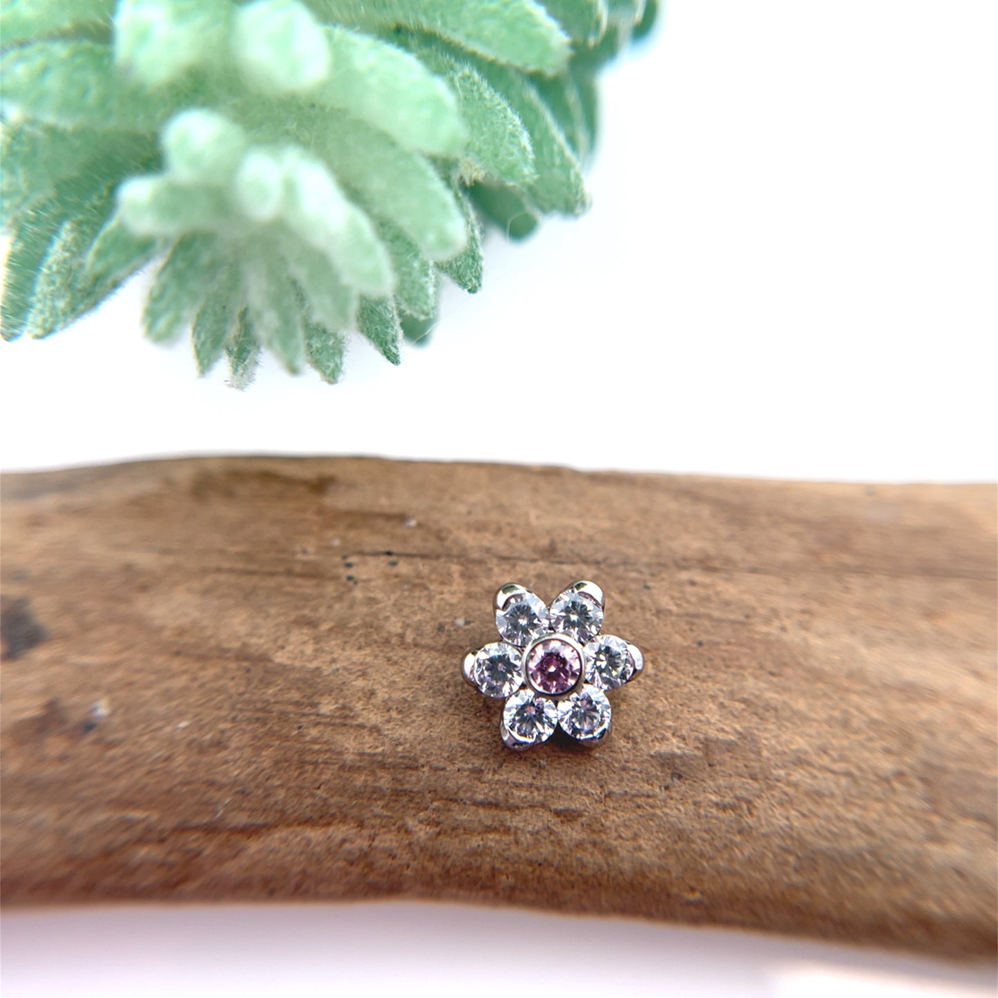 Titanium Flower End - 14g Threaded