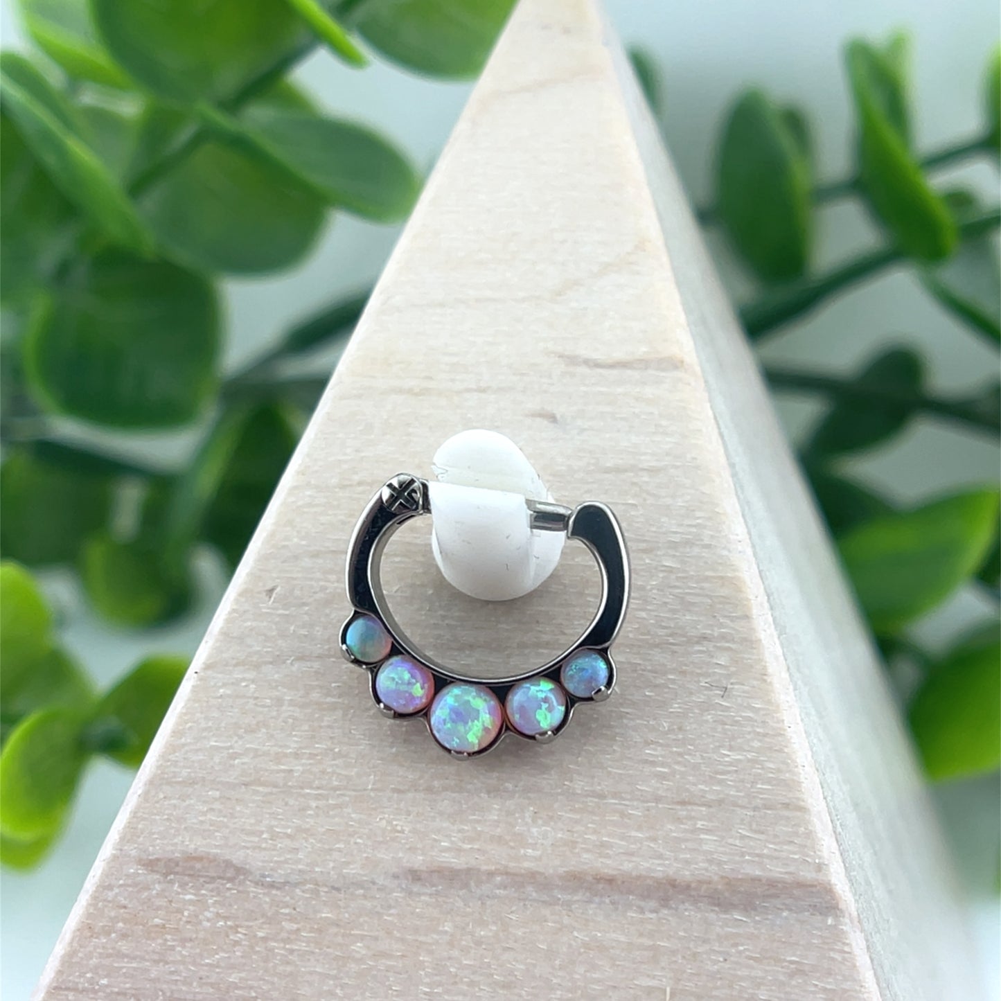 Titanium 5 Gem Odyssey Hinge Ring