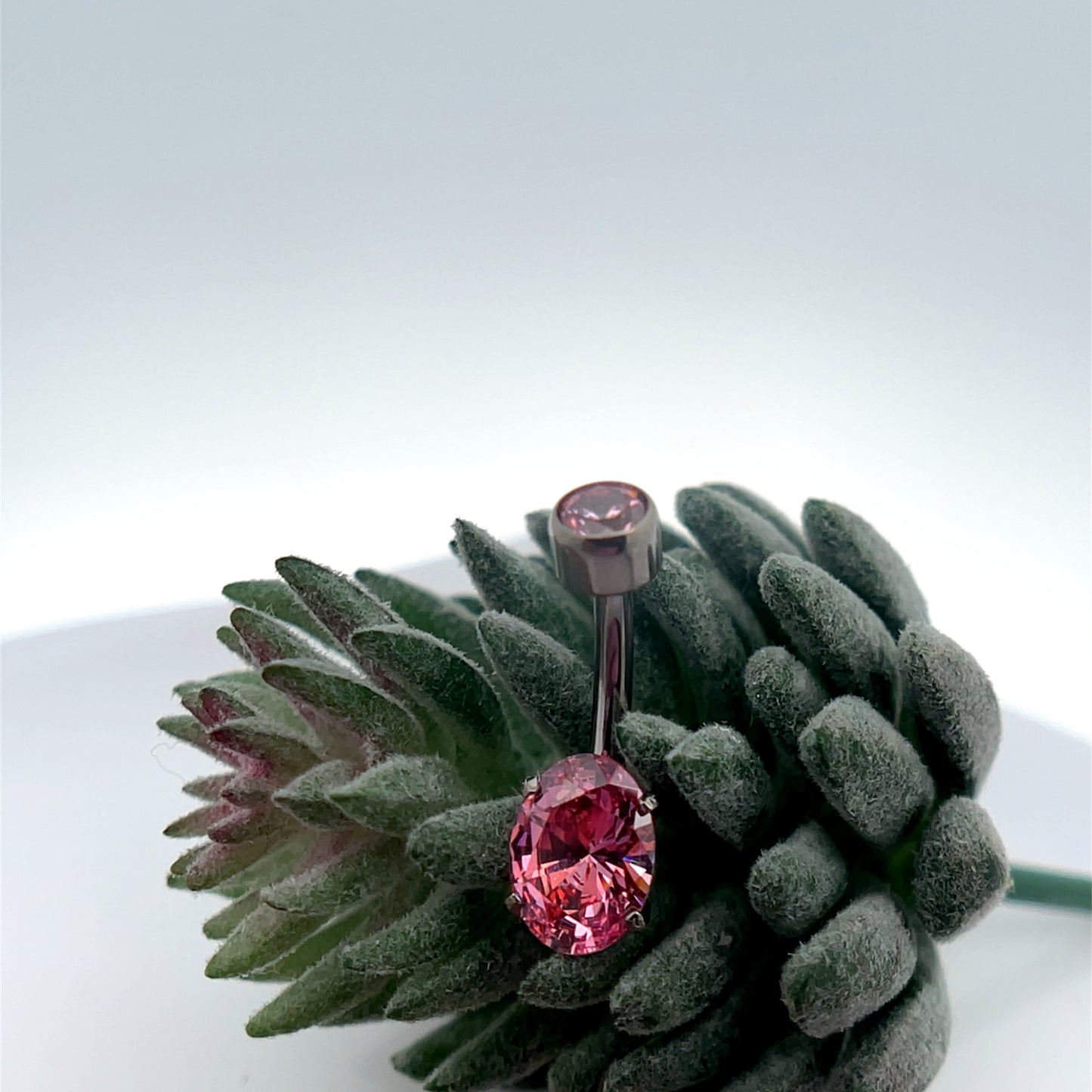 Titanium Oval Navel Curve