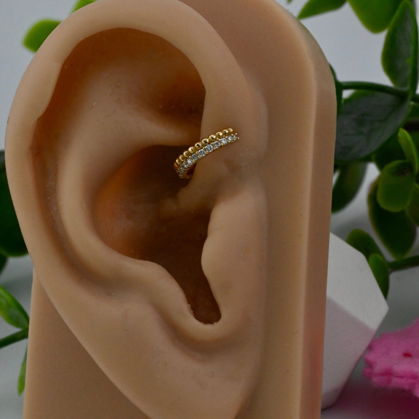 Aria Seam Ring - Navel Orientation - Agave in Bloom