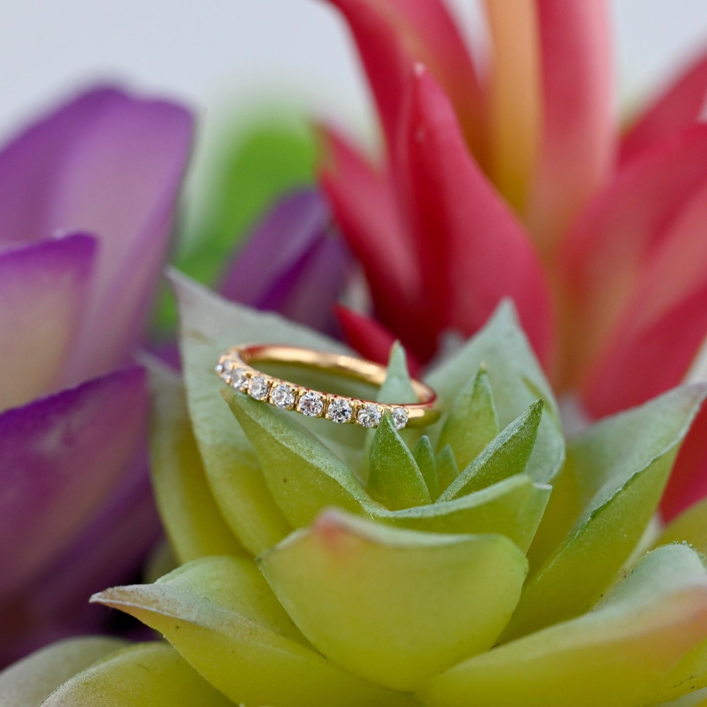 Gemmed Seam Ring - Agave in Bloom