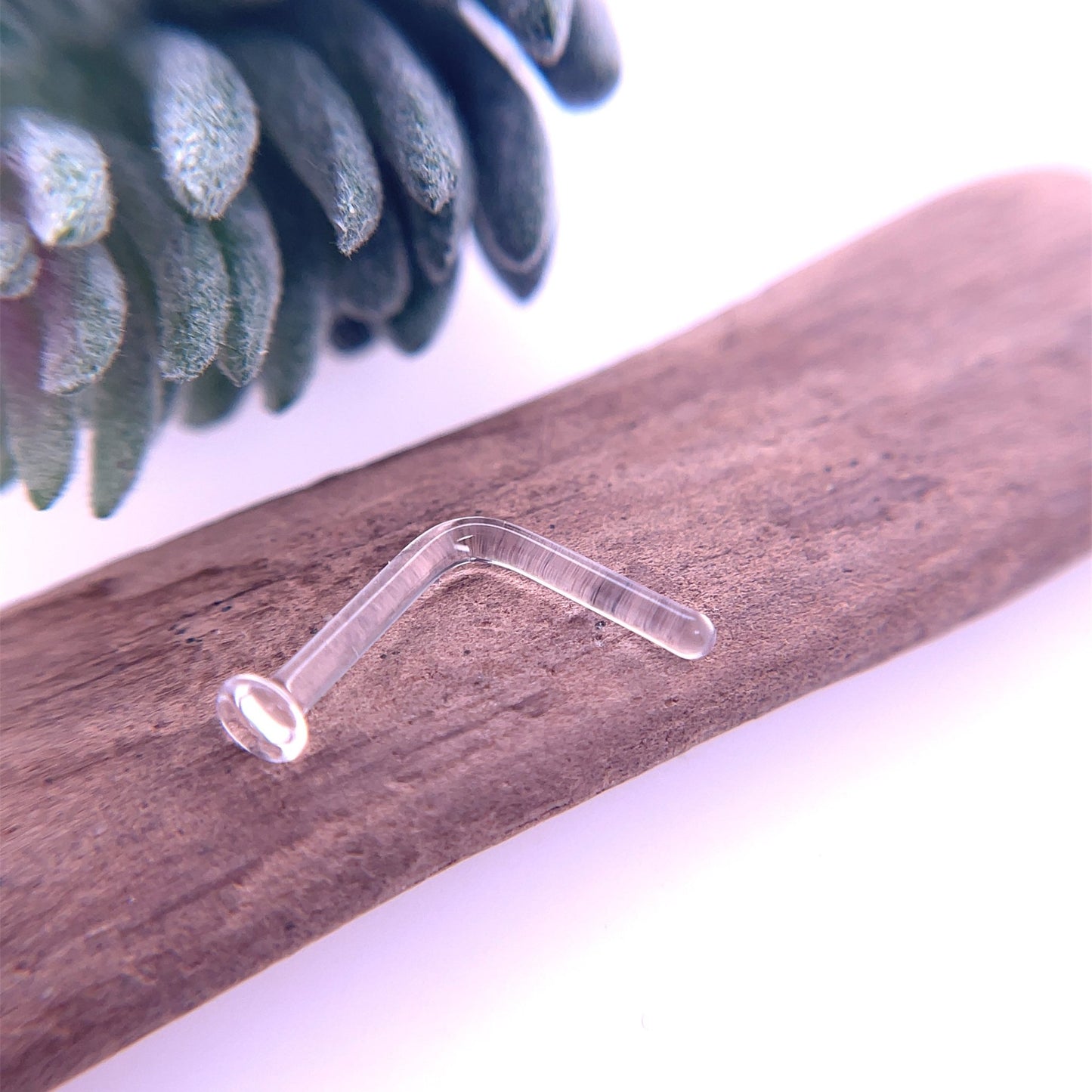 Glass Nostril Retainer - Agave in Bloom