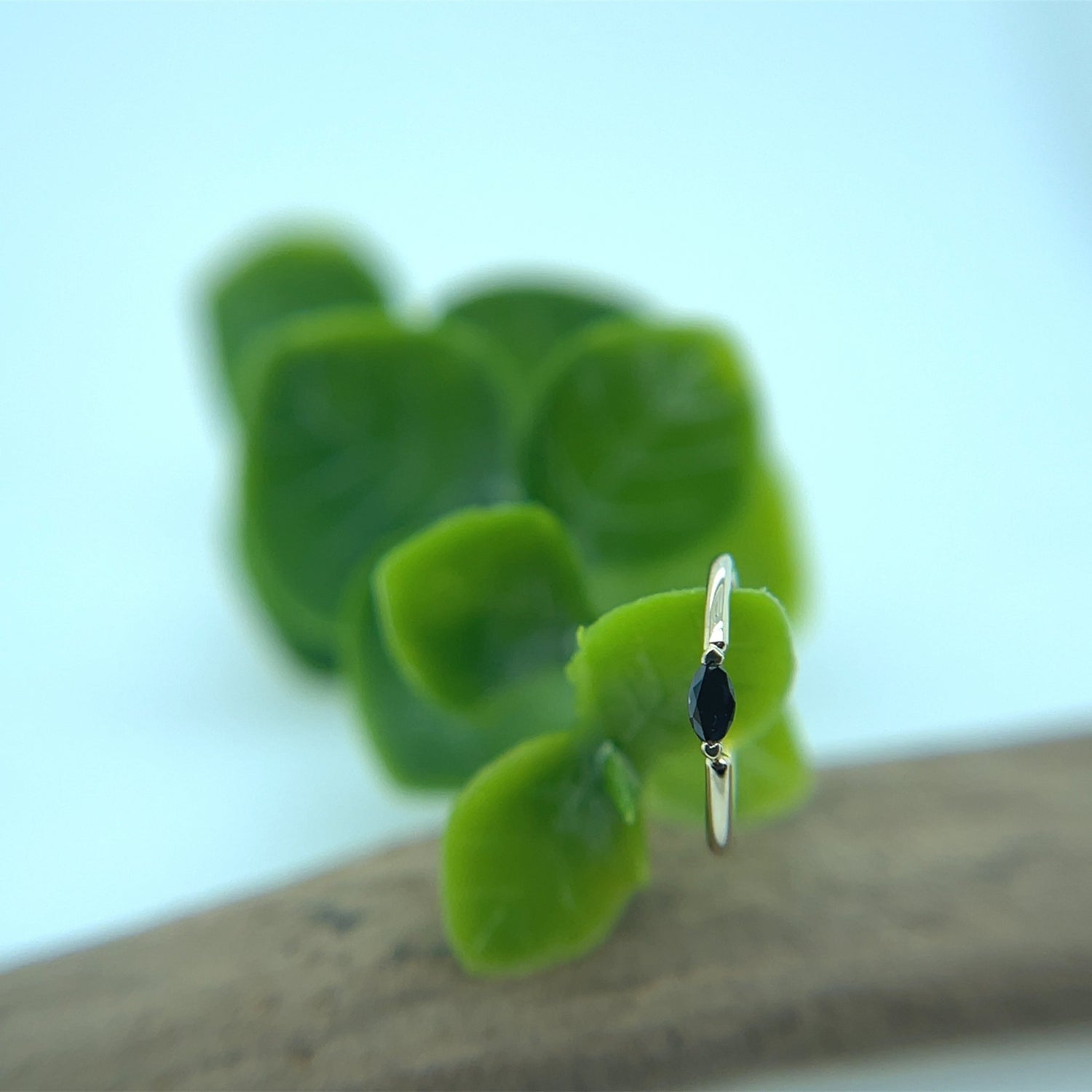 Marquise V Prong Fixed Ring (navel orientation) - Agave in Bloom