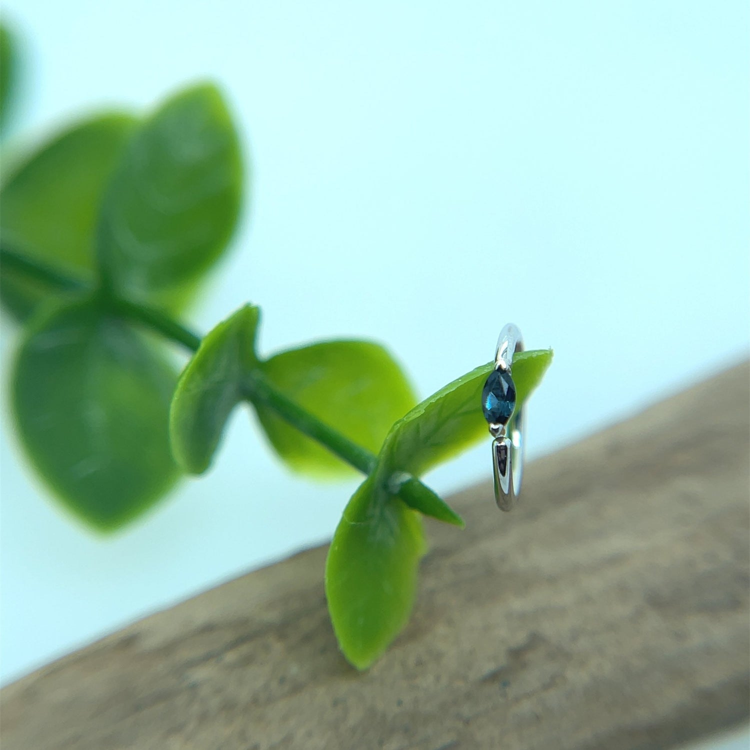 Marquise V Prong Fixed Ring (navel orientation) - Agave in Bloom
