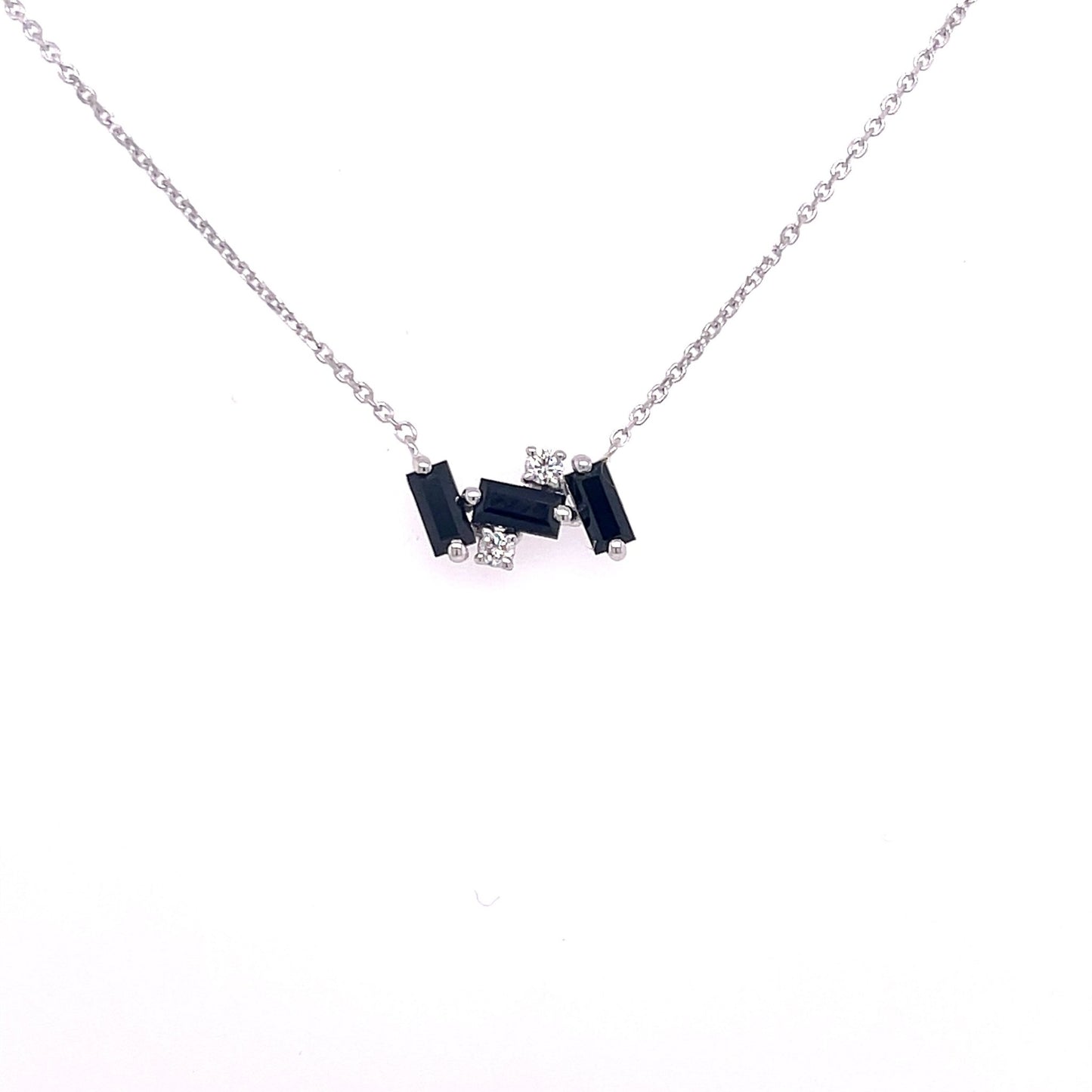 Mini Baguette Bar Necklace - Agave in Bloom