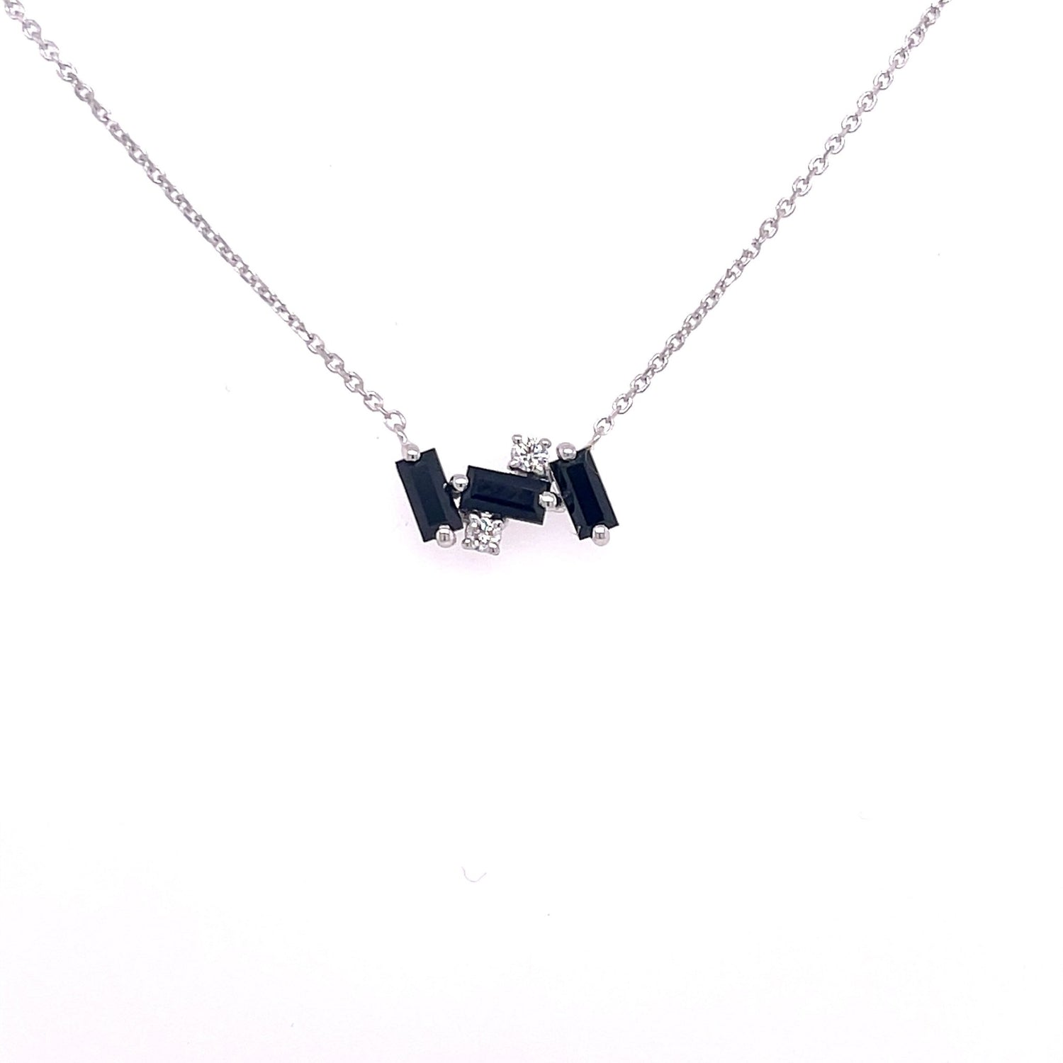 Mini Baguette Bar Necklace - Agave in Bloom