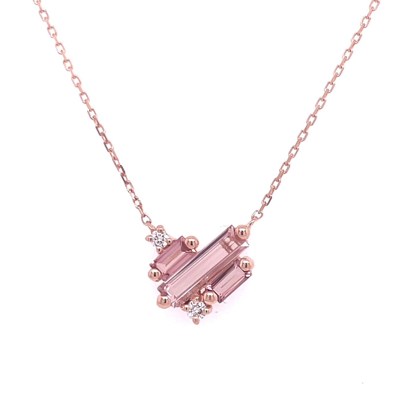 Mini Heart Cluster Necklace - Agave in Bloom