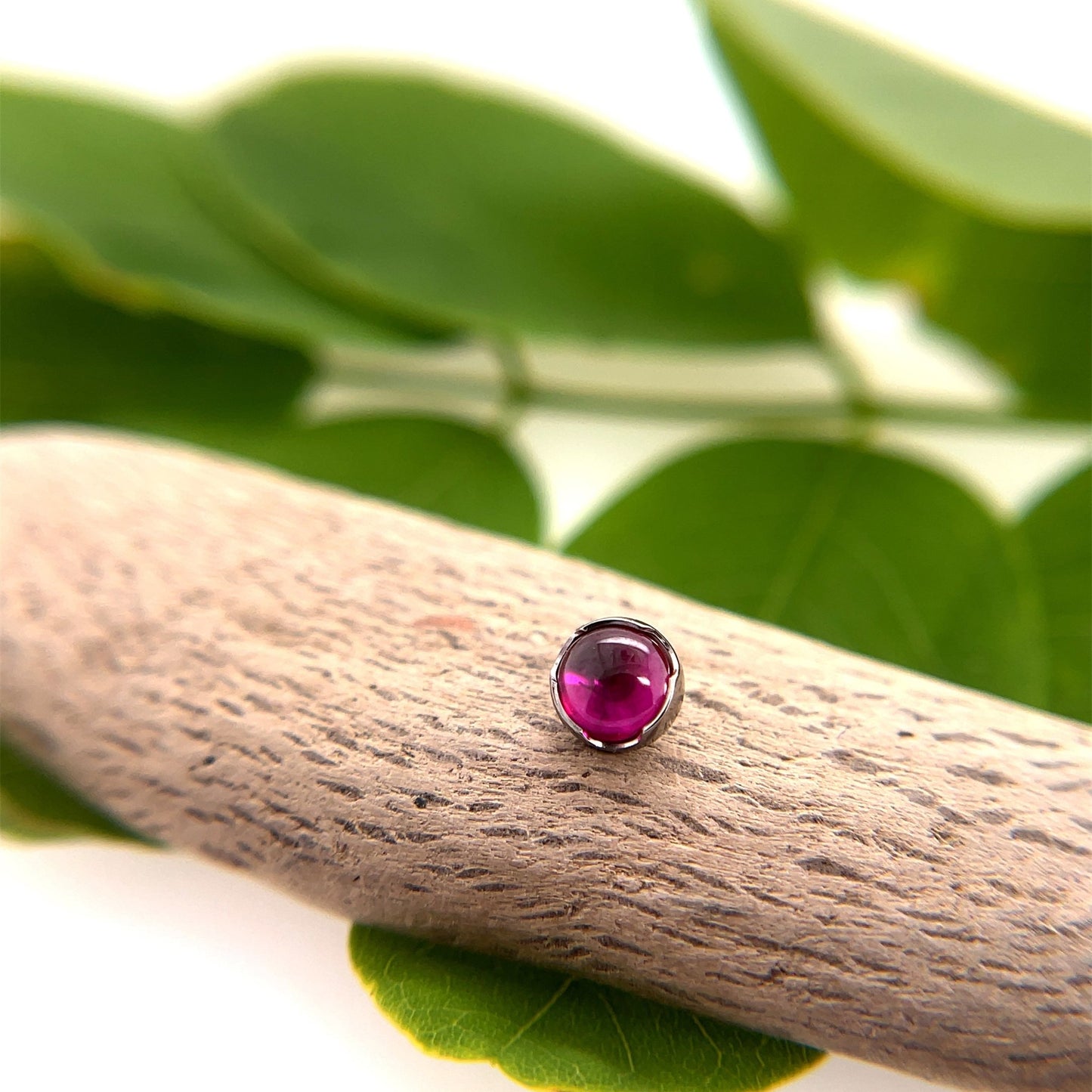 Titanium Prong End - 4mm 14g Threaded - Agave in Bloom