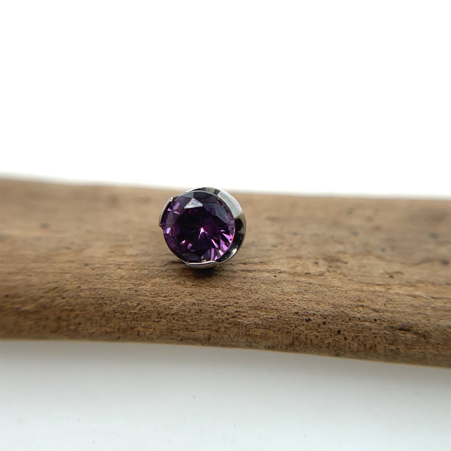 Titanium Prong Gem - Threadless - Agave in Bloom