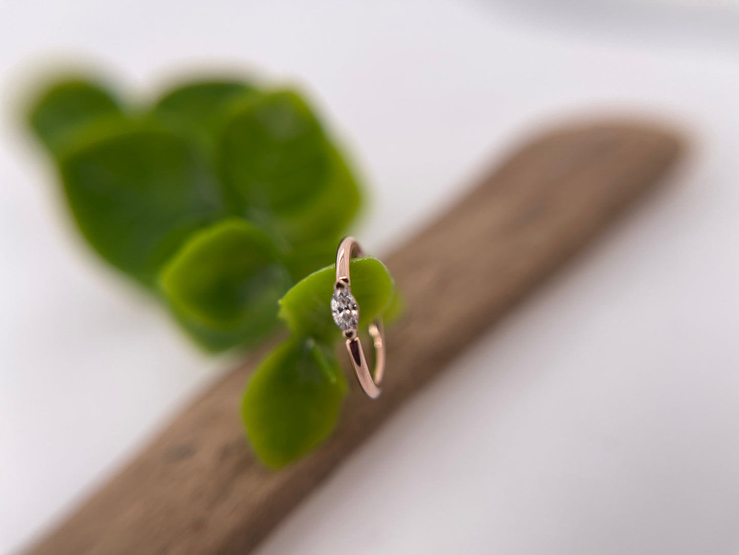 Marquise V Prong Fixed Ring