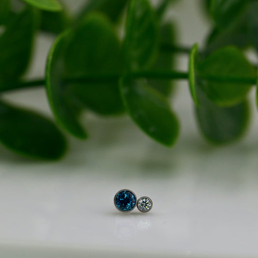 Titanium Bezel 2 Gem Cluster