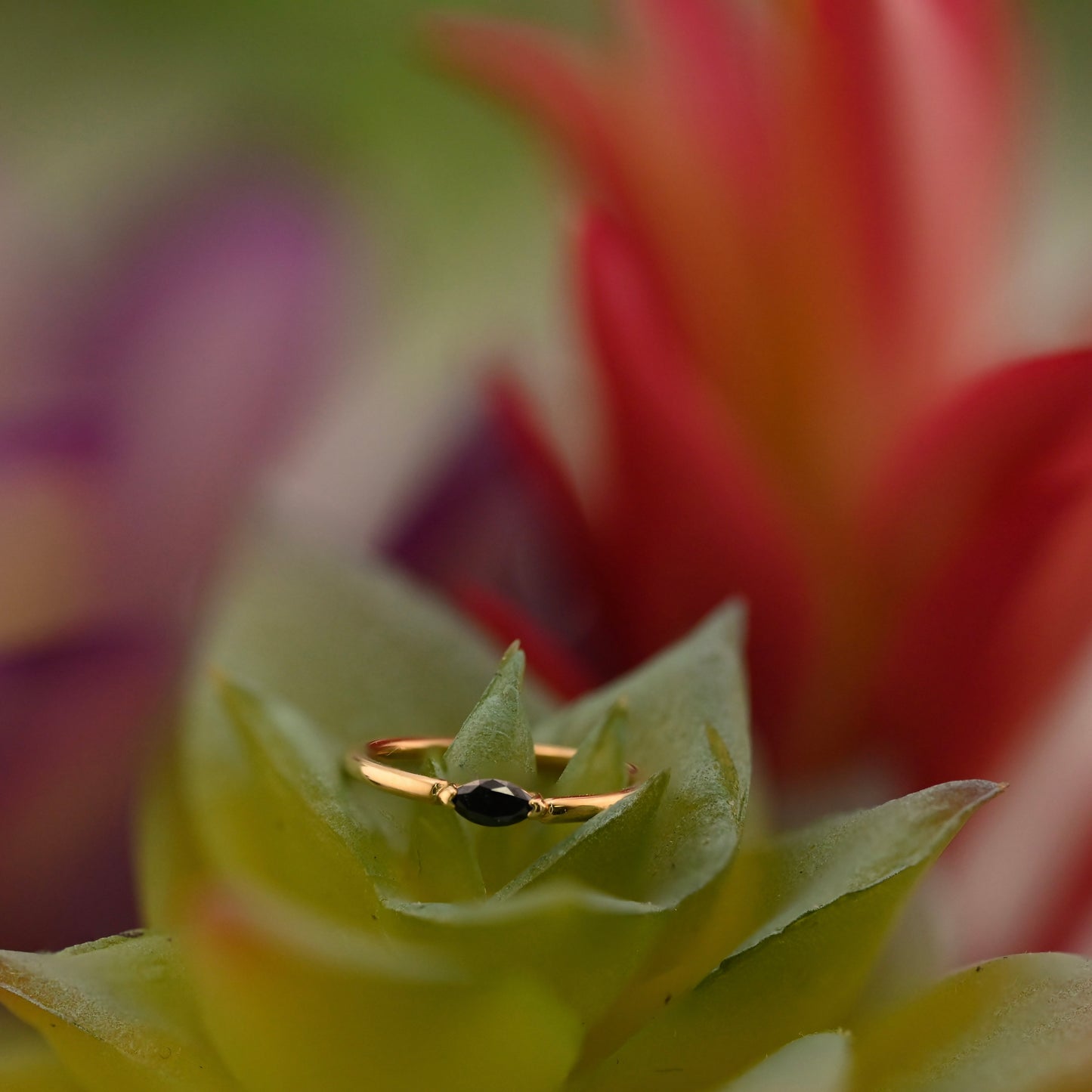 Marquise V Prong Fixed Ring