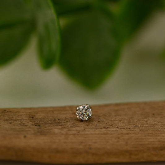 2.5mm Round 4 Prong  - Threadless
