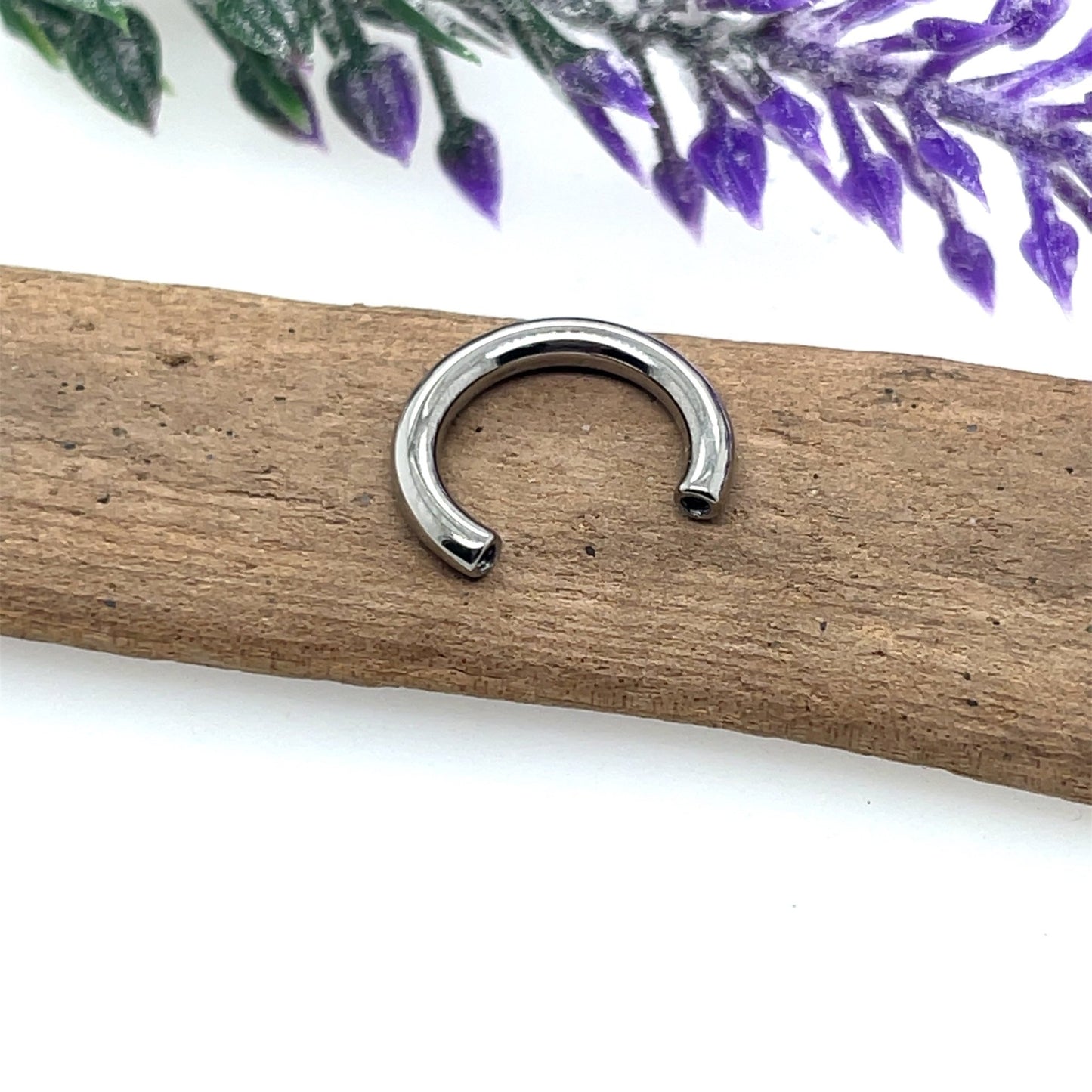 12g Threaded Titanium Circular Barbell Shaft - Agave in Bloom