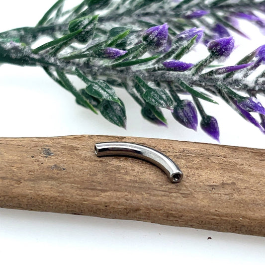 12g Titanium Threaded Curved Barbell Shaft - Agave in Bloom