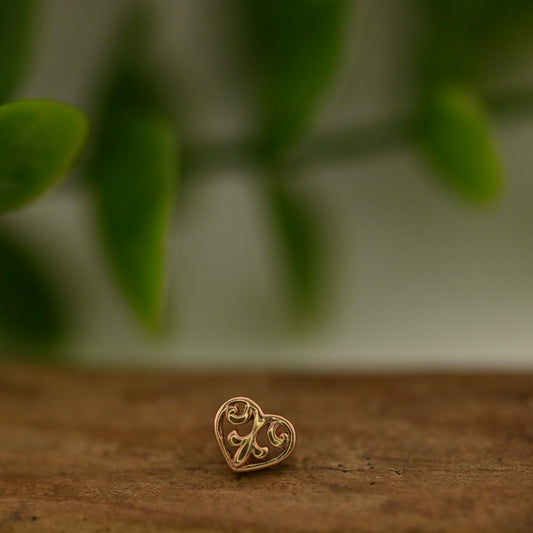Filigree Heart 6mm - Threaded