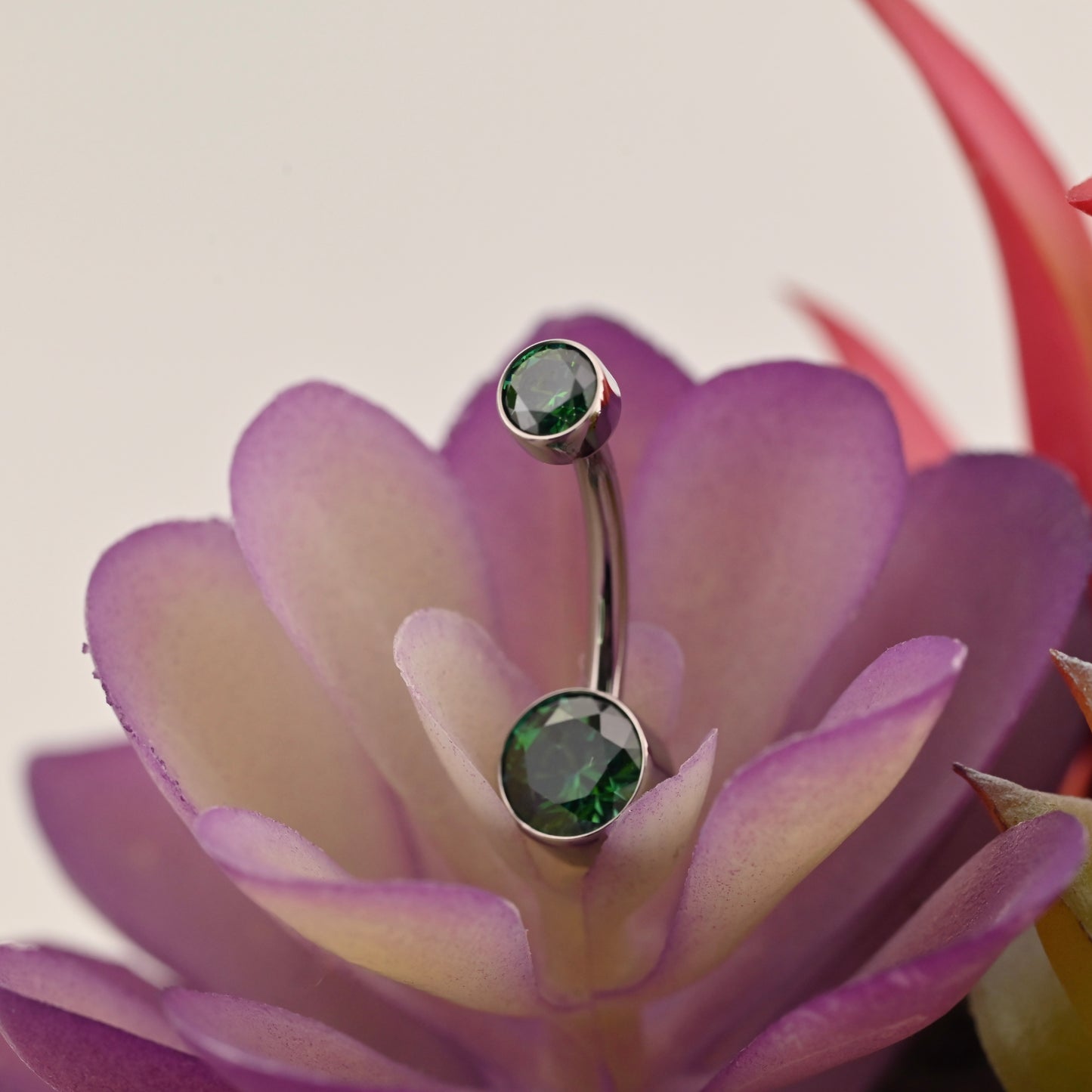 Titanium Double Bezel Navel Curve