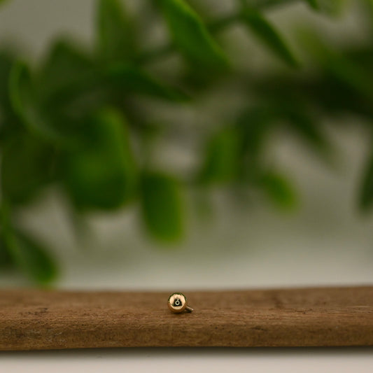 14K Gold Bead - 16g Threaded