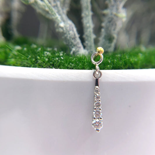 14g Charm with Grad 5 Dangle - Agave in Bloom